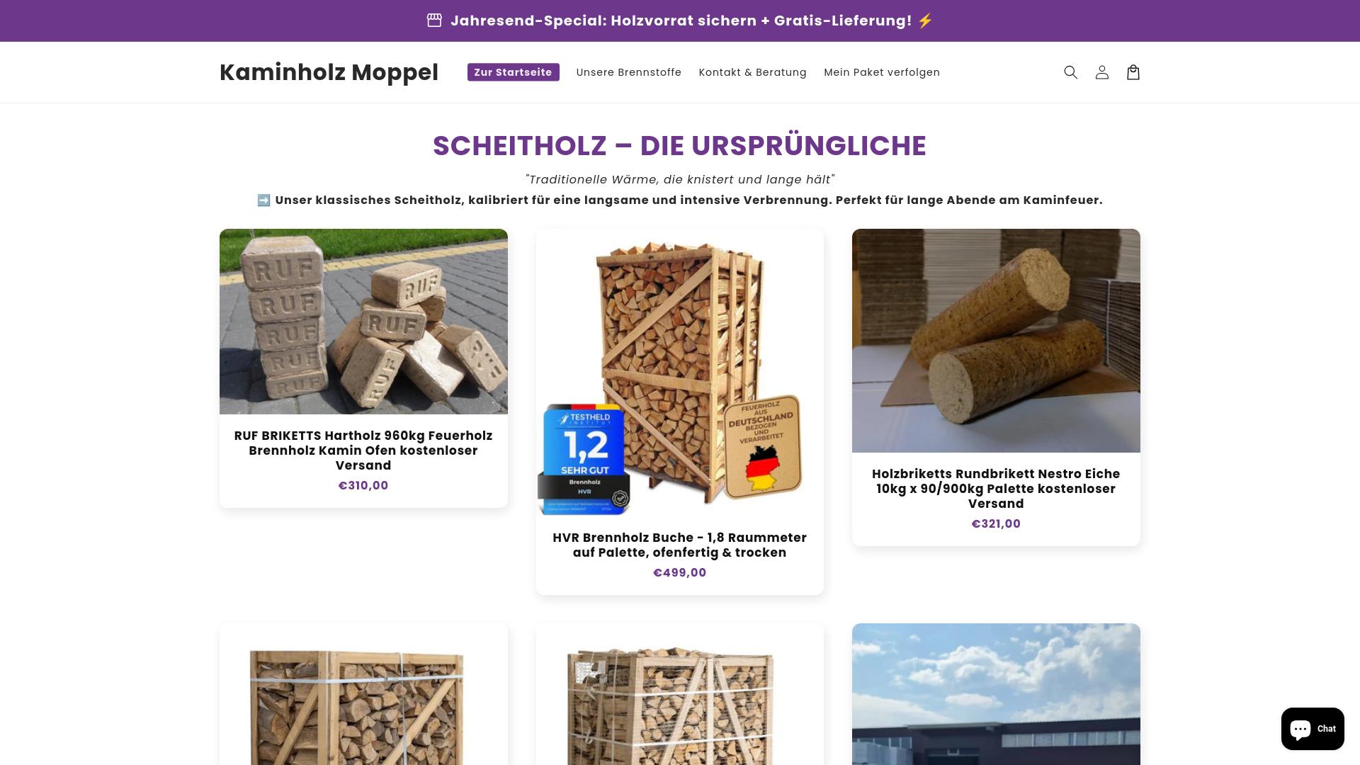 Screenshot kaminholzmoppel-de.com