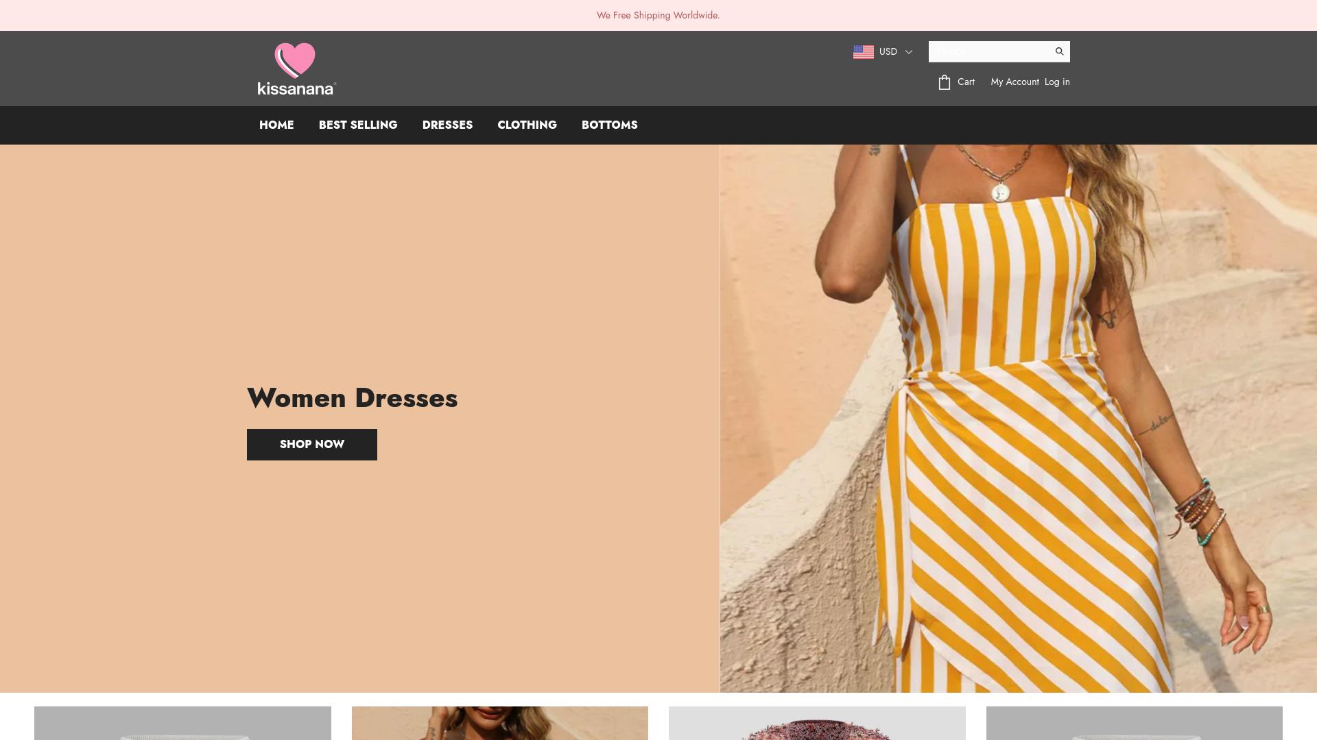 Screenshot kissanana.com