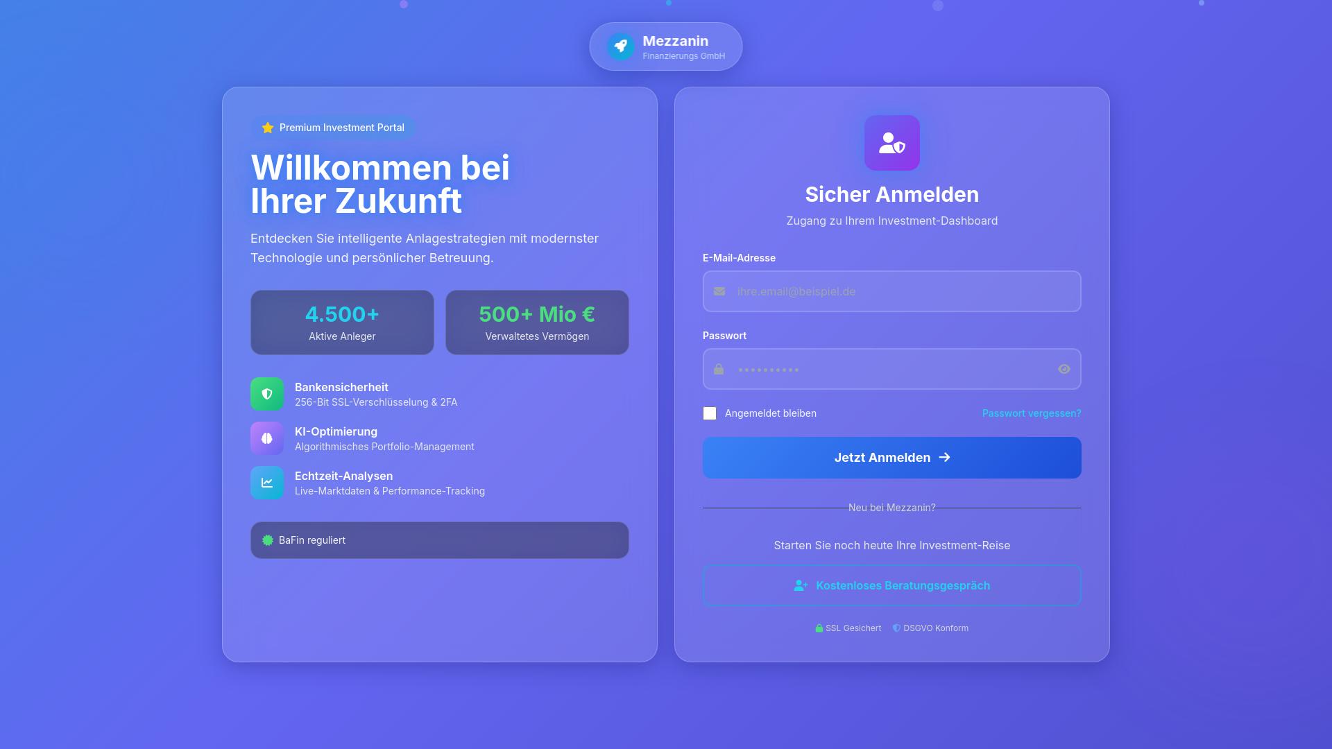 Screenshot mezzaninfintech.com