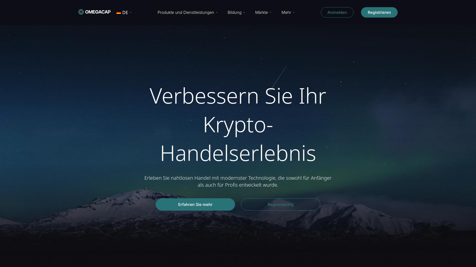 Screenshot omega-cap.com