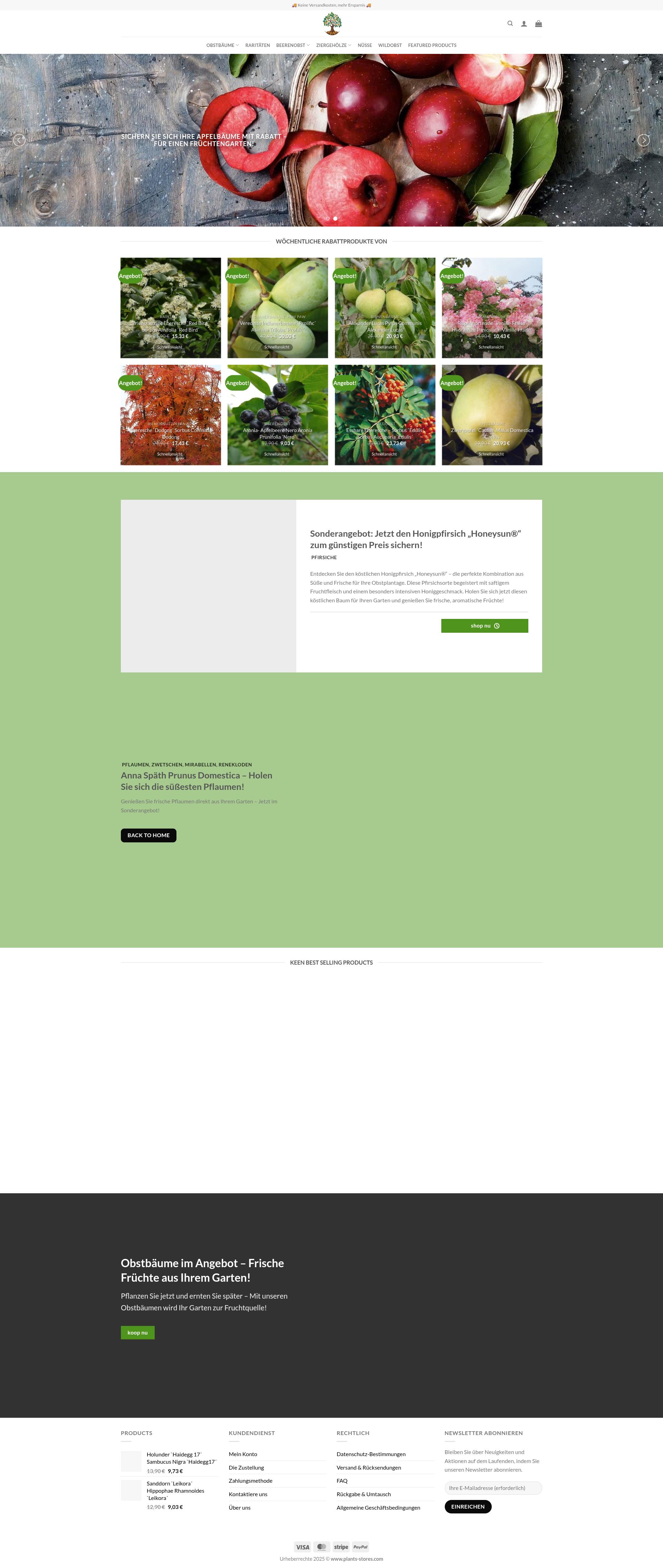 Screenshot plants-stores.com