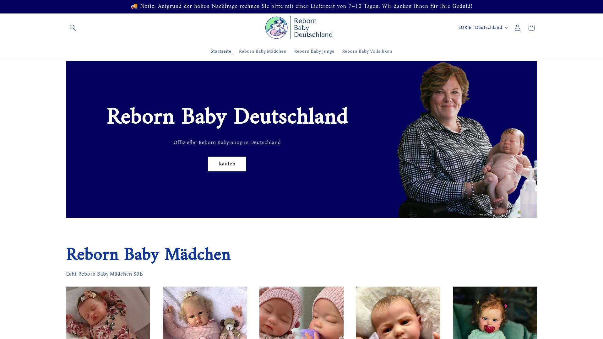 Screenshot rebornbabydeutschland.de