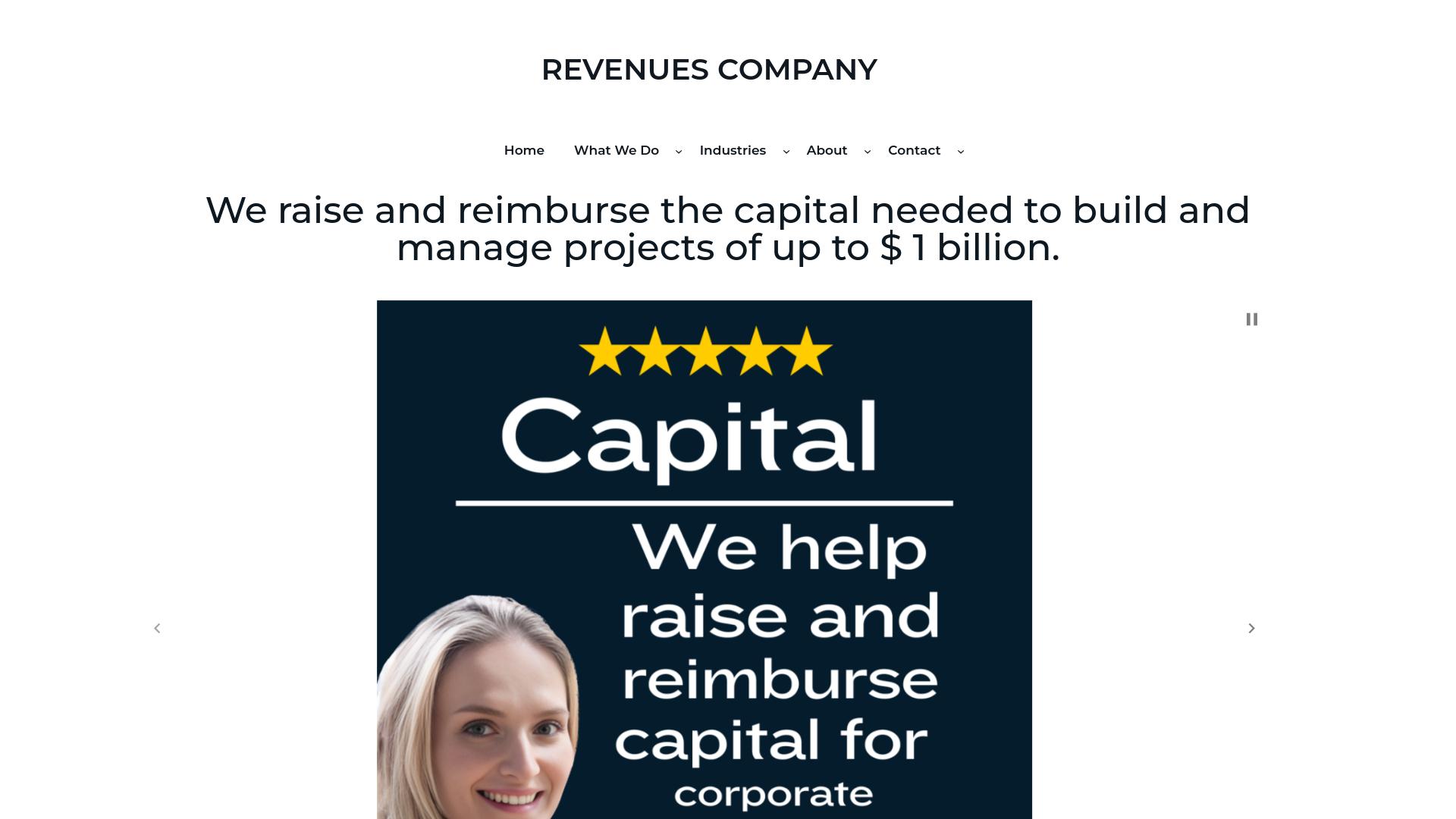 Screenshot revenuescompany.com