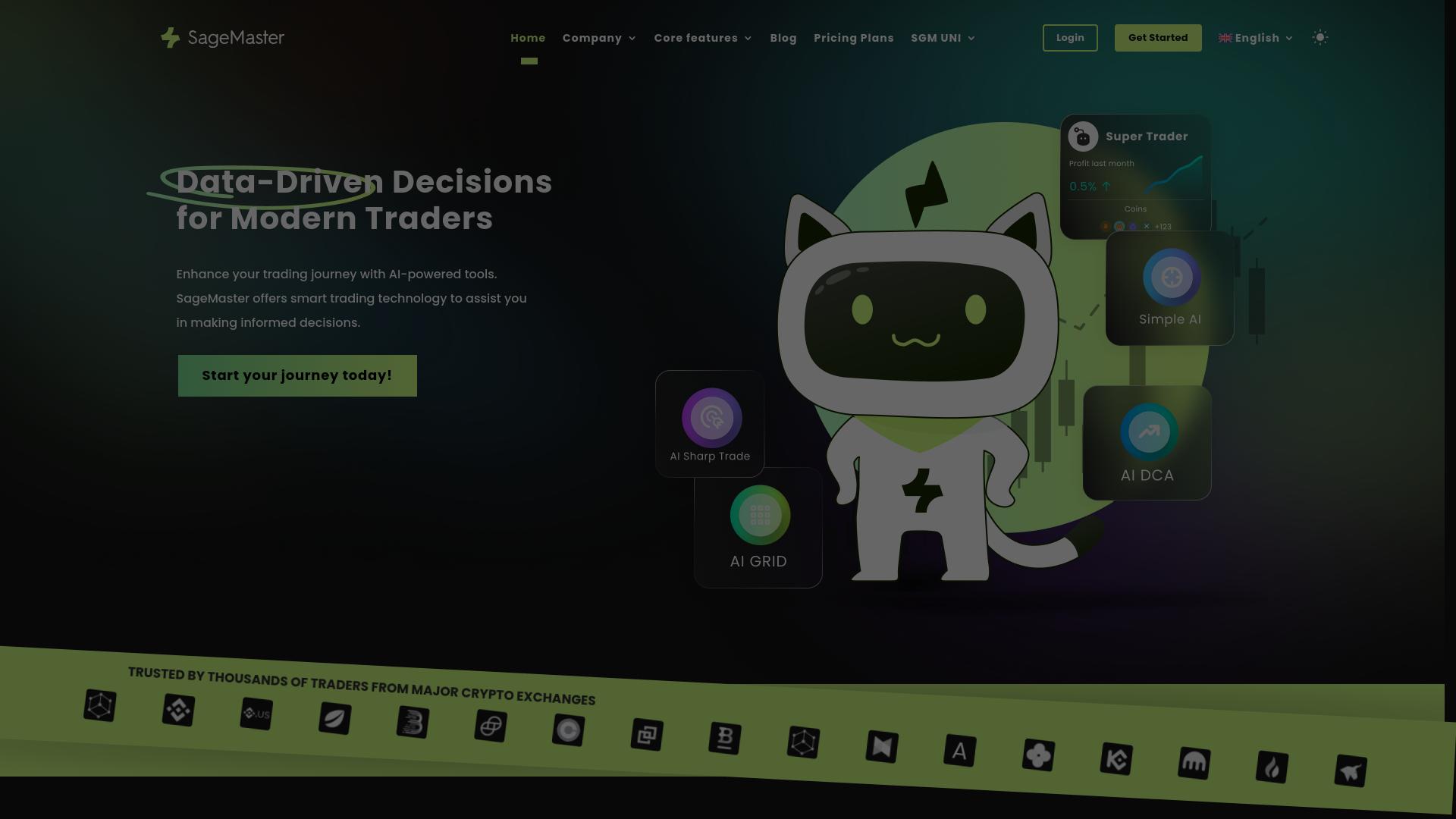 Screenshot sagemaster.io