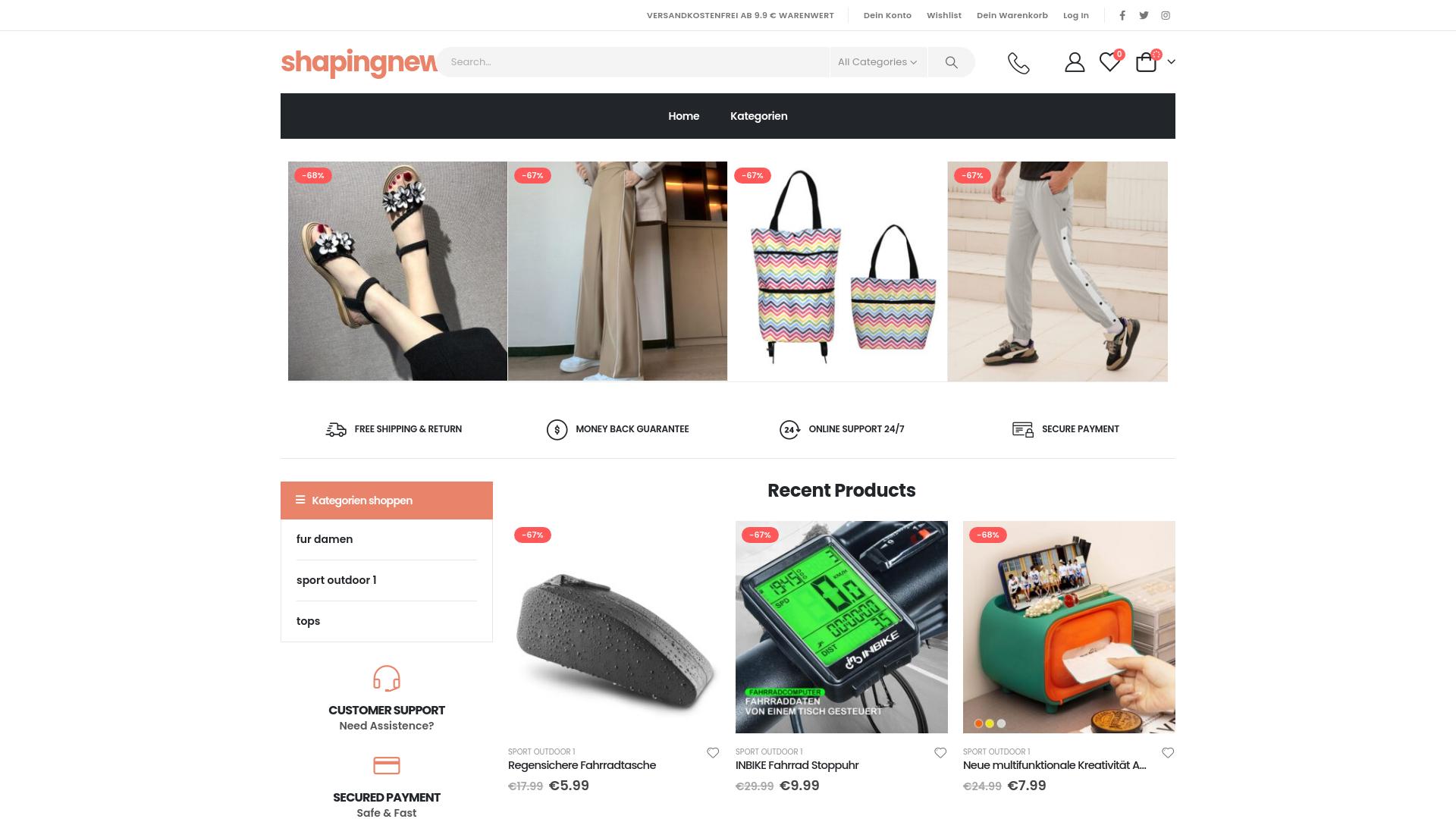 Screenshot shapingnewtomorrow.shop