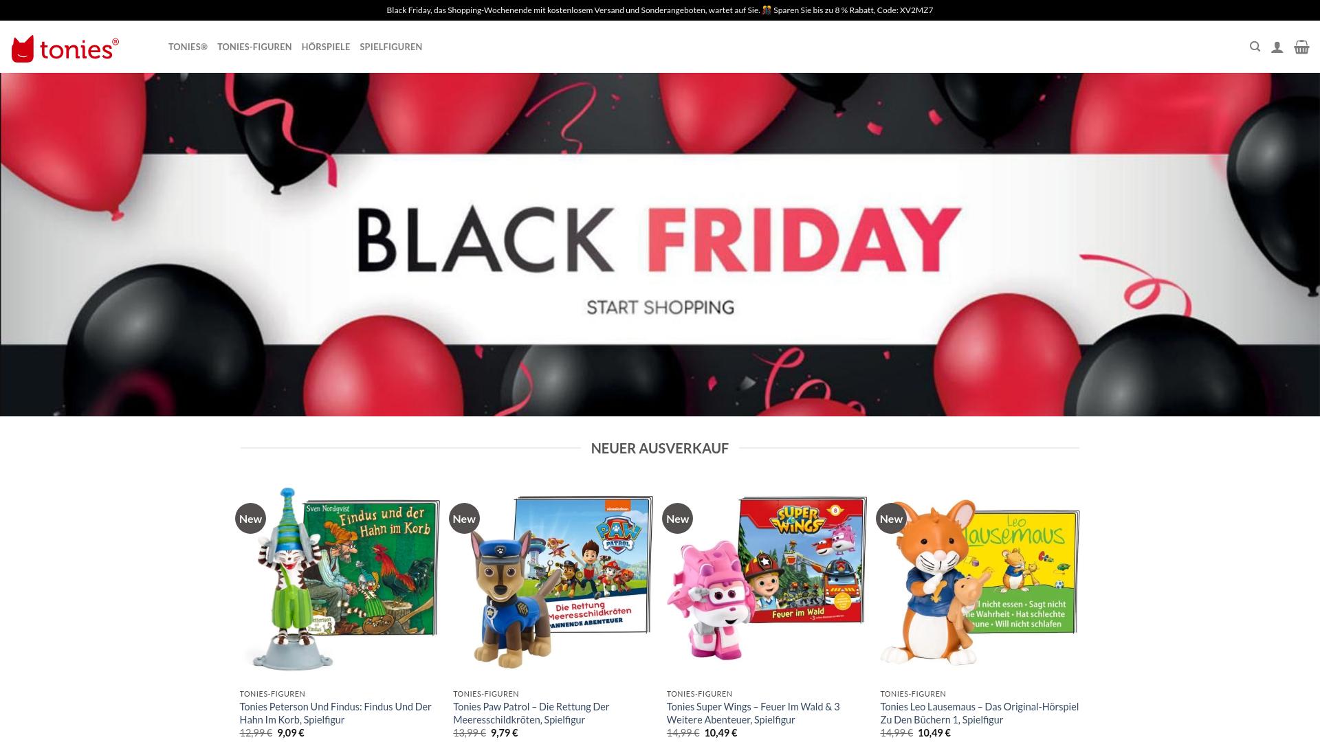 Screenshot tonies-rabatt.com