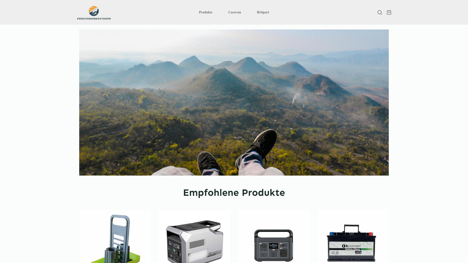 Screenshot verschiedeneoutdoor.com