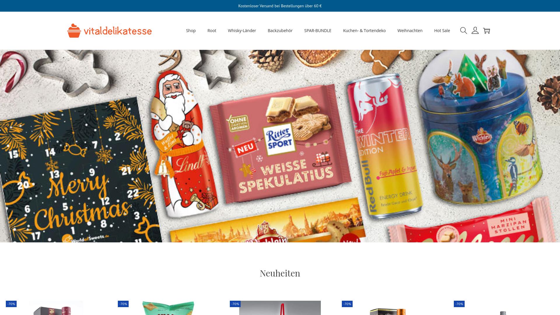 Screenshot vitaldelikatesse.com