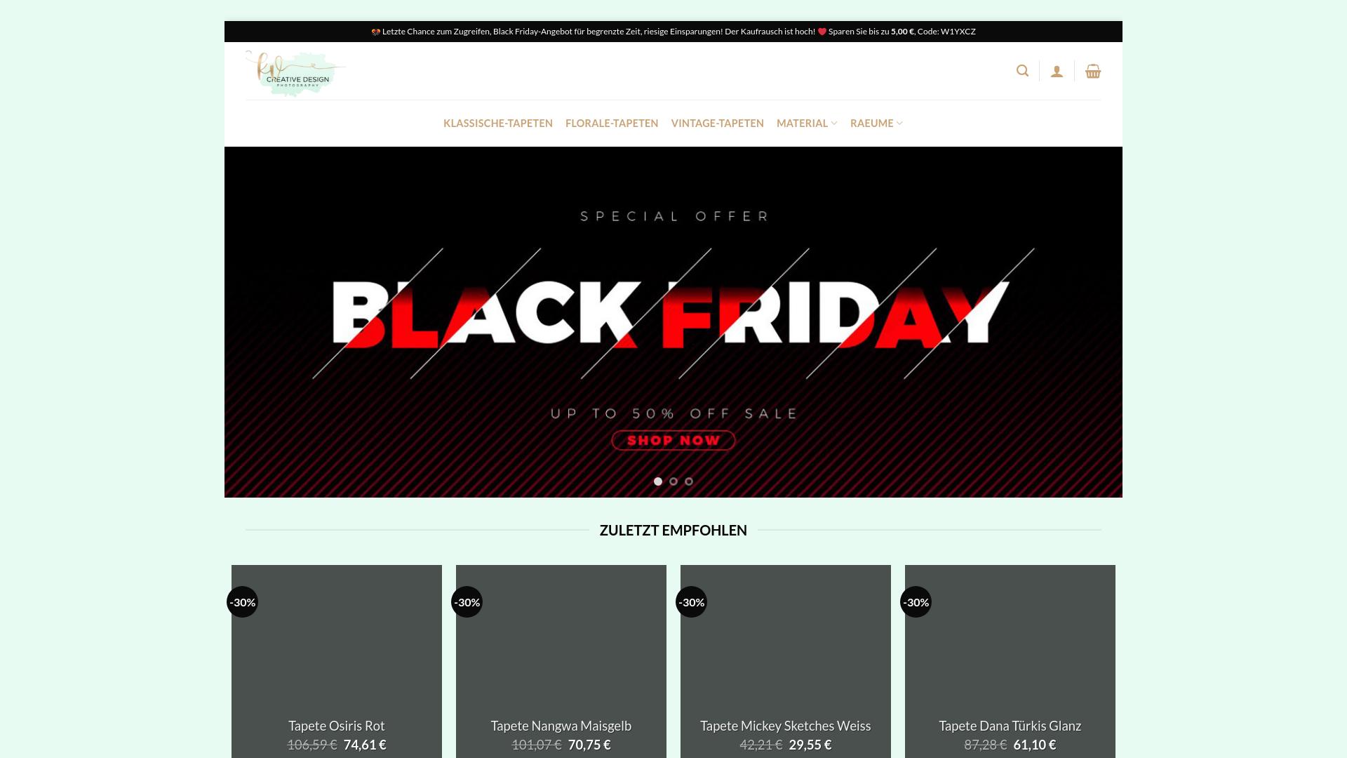 Screenshot vliestapeten.com