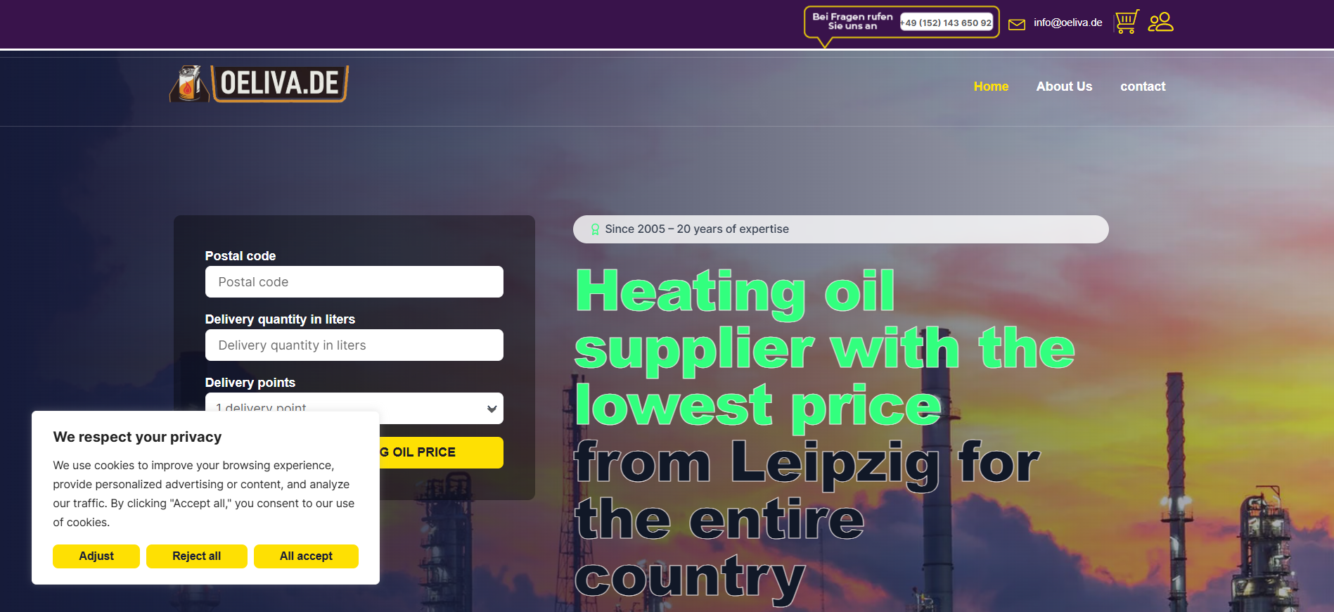 Screenshot Oeliva.de