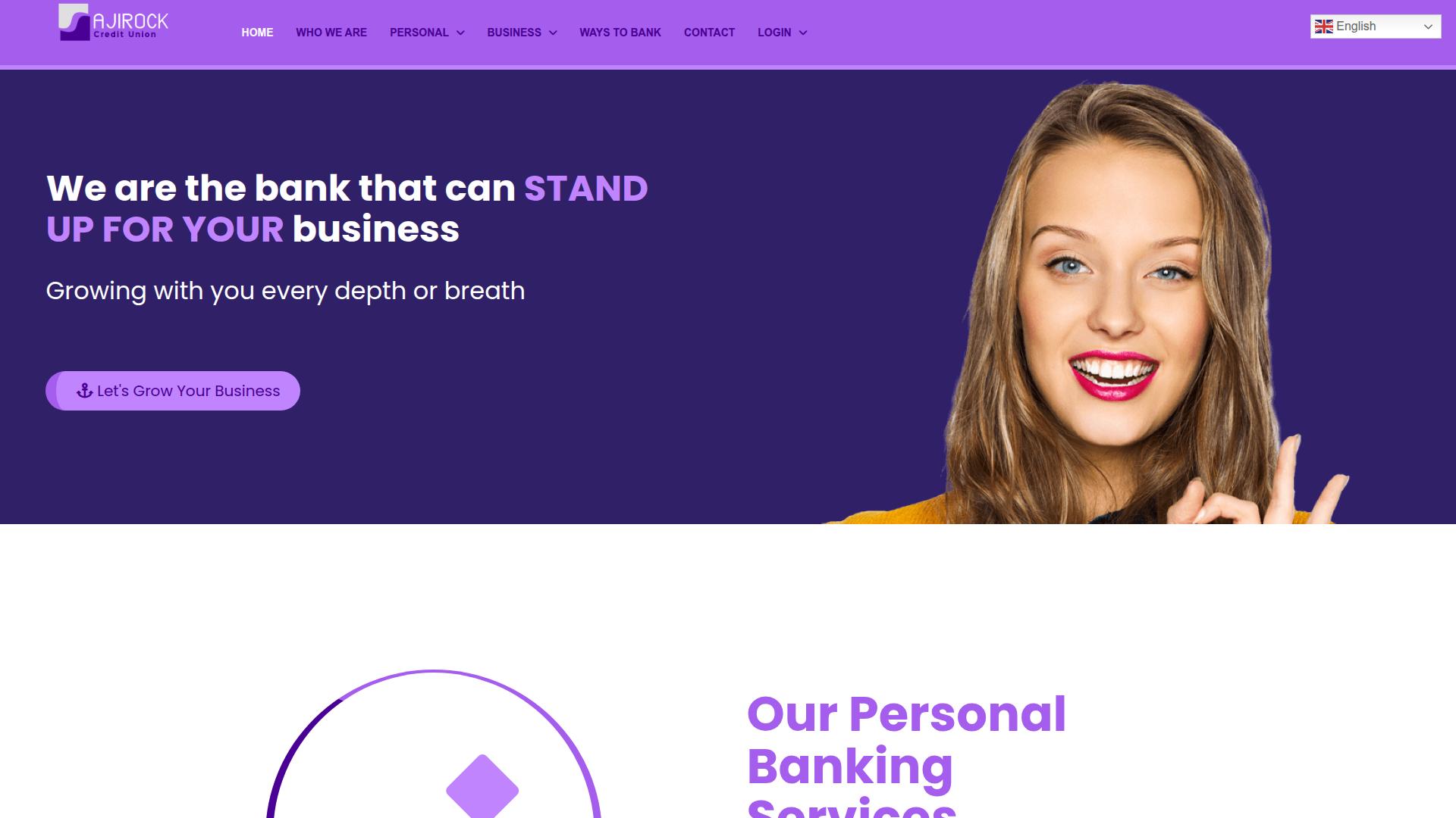 Screenshot ajirockcreditunion.com