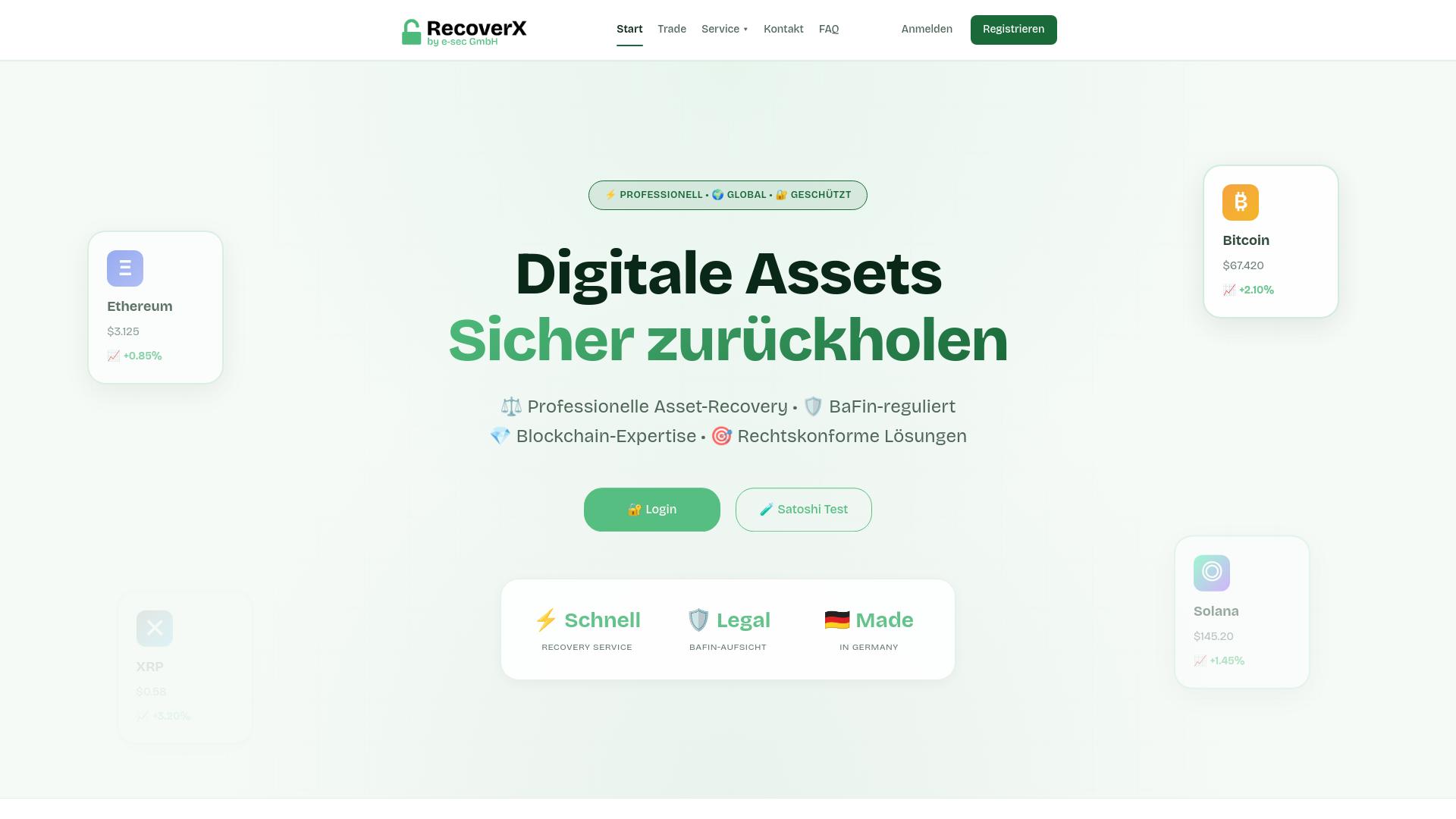 Screenshot e-sec-crypto.io