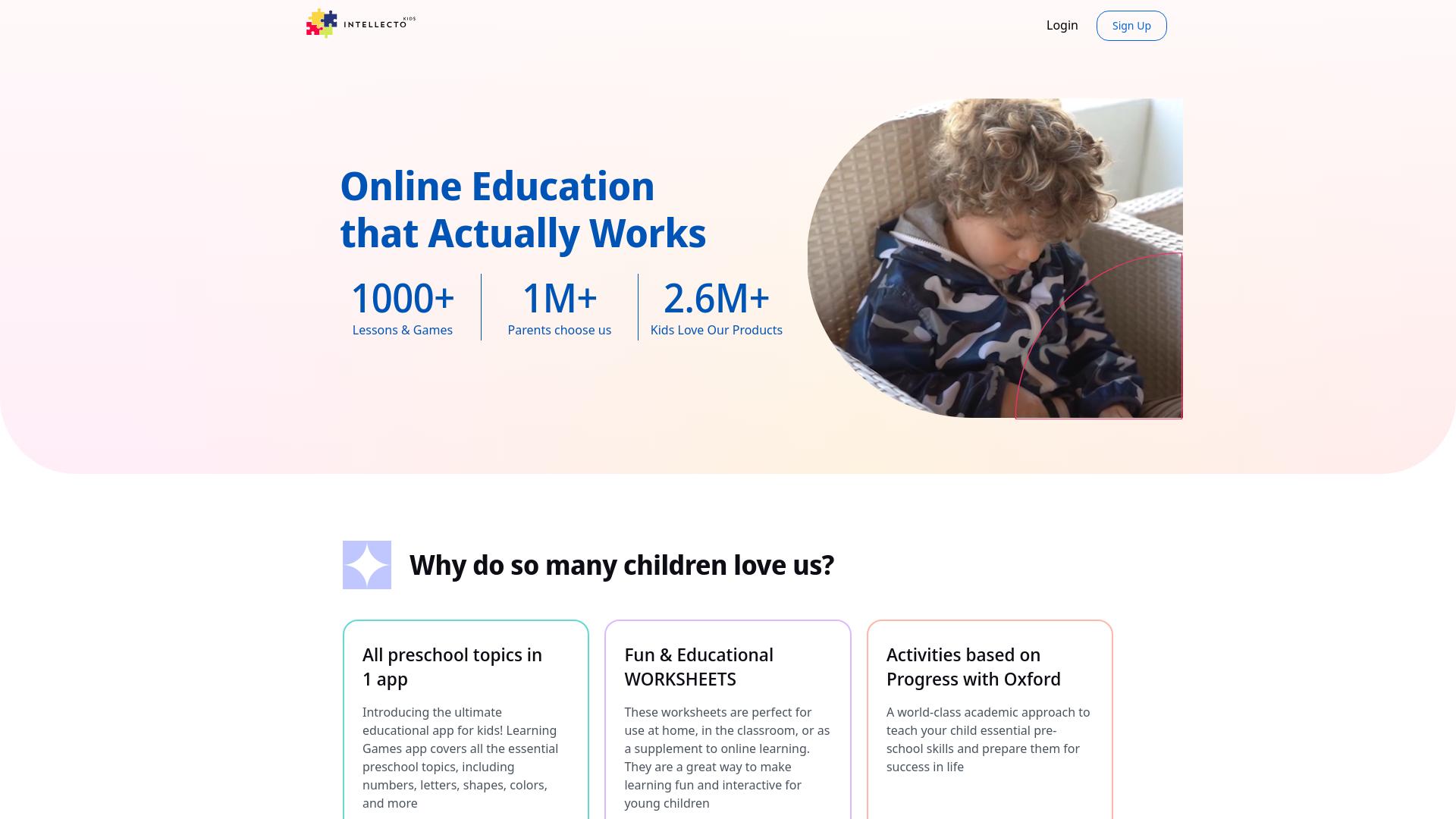 Screenshot intellectokids.com