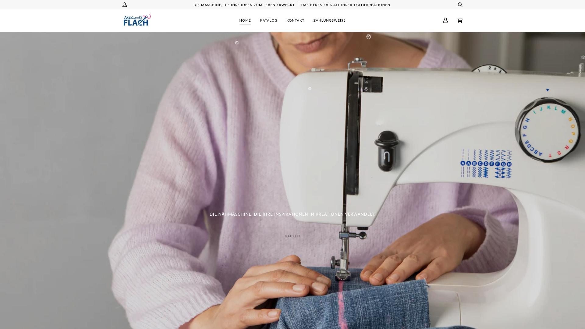 Screenshot naehweltflach.com