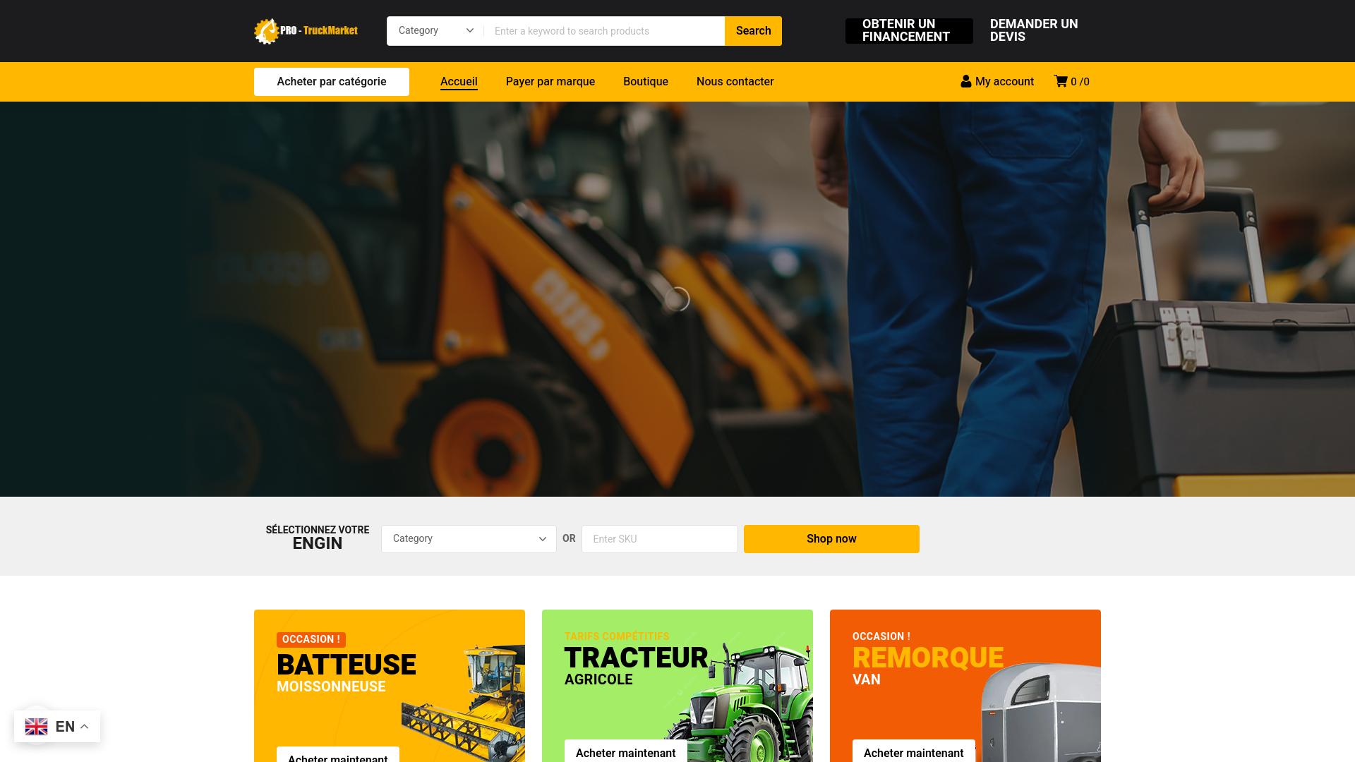 Screenshot pro-truckmarket.com