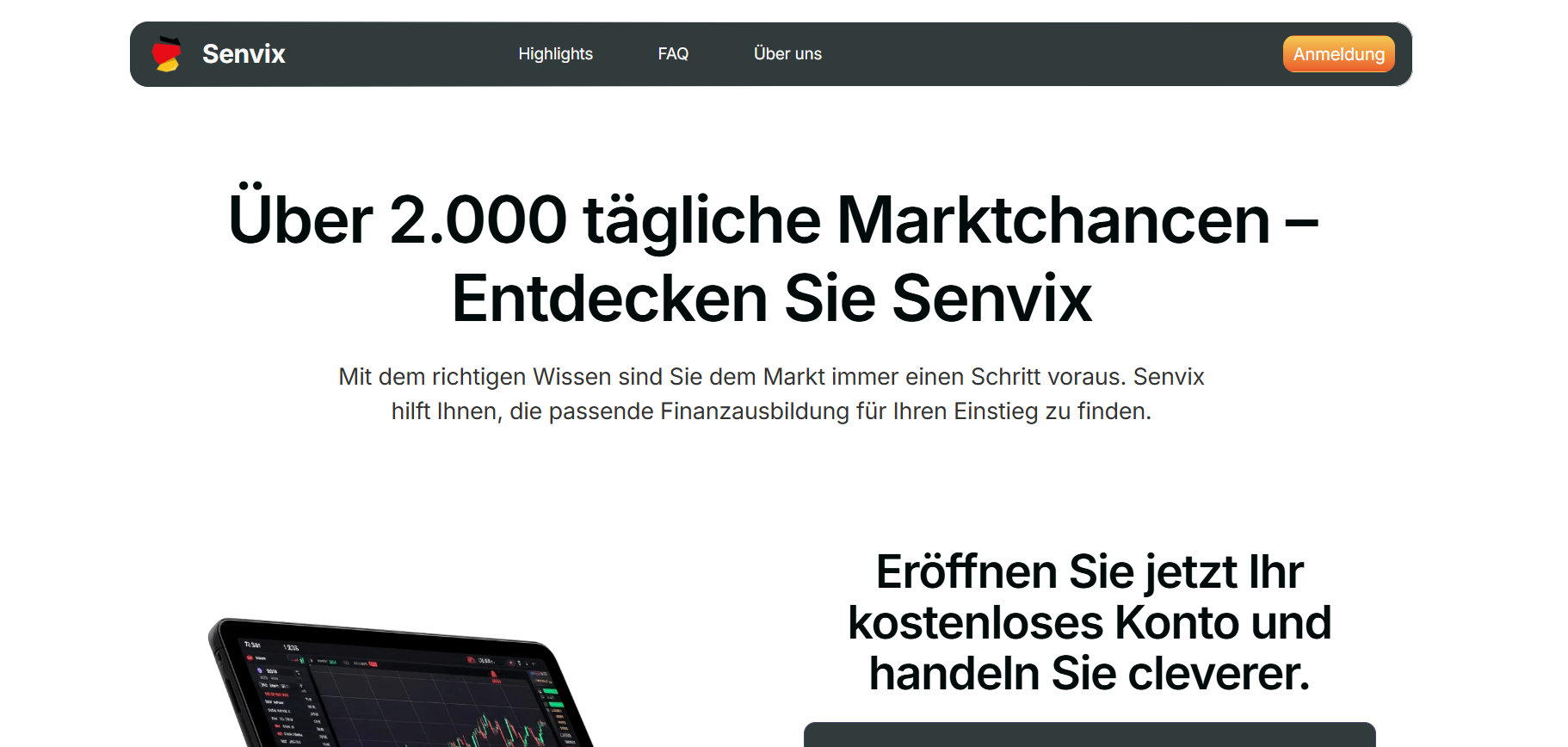 Screenshot senvix.de