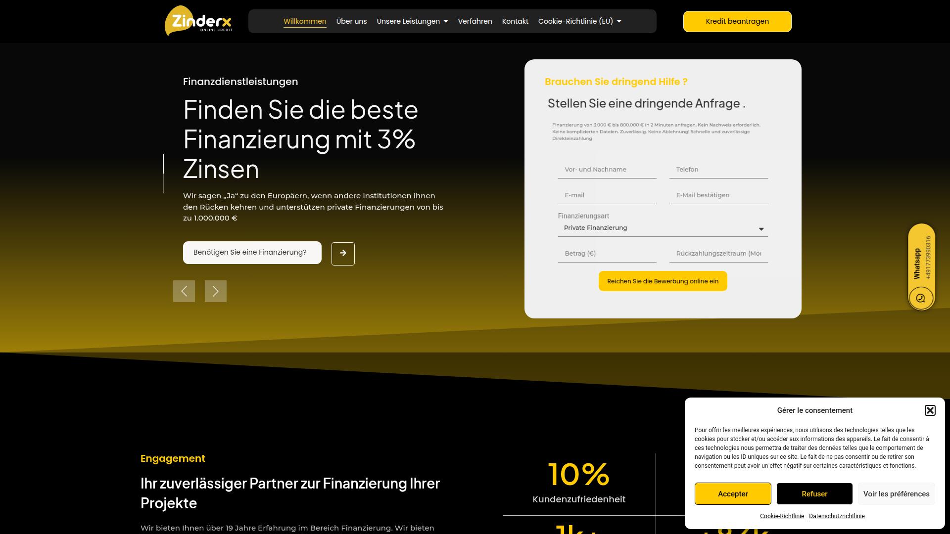 Screenshot zinderx.com