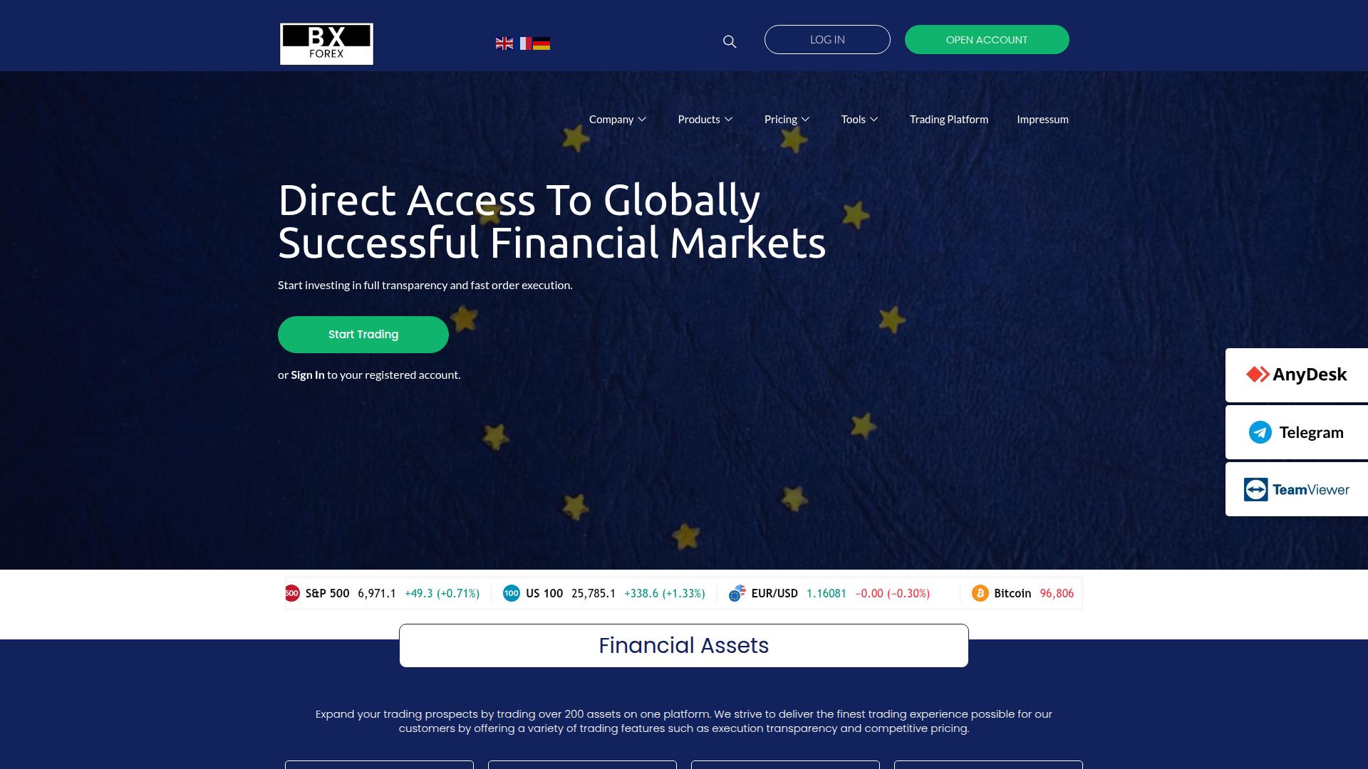 Screenshot bxforex.com