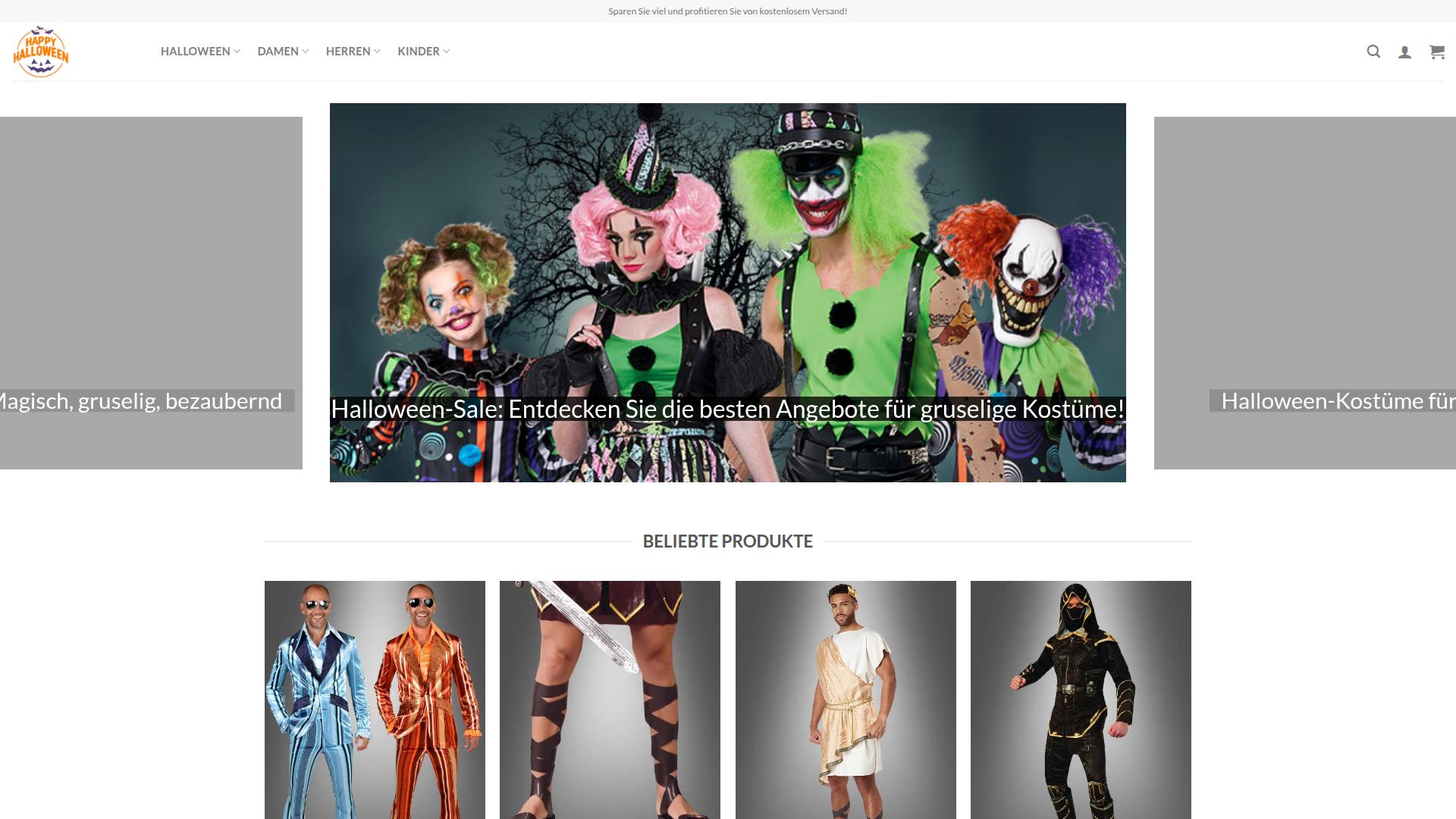 Screenshot cosplayverkauf.com