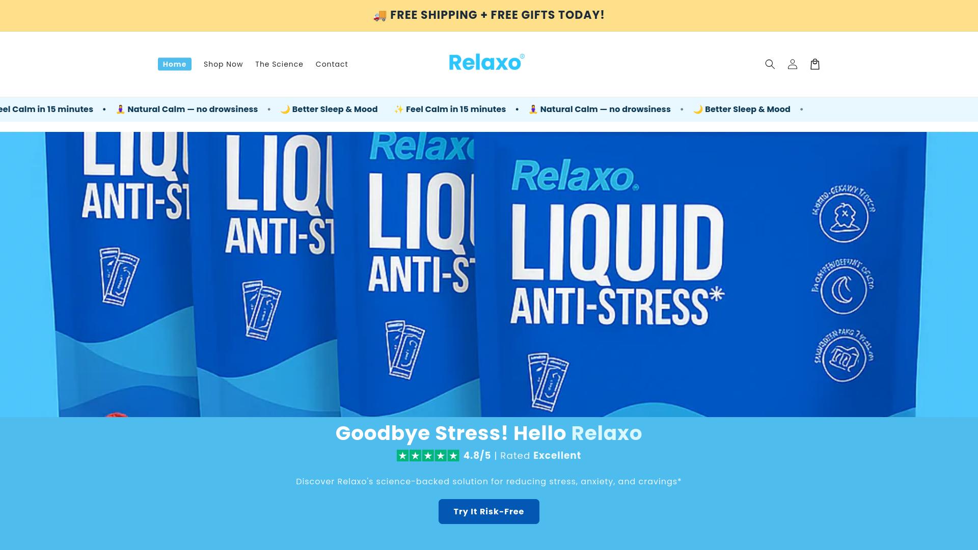 Screenshot drinkrelaxo.com