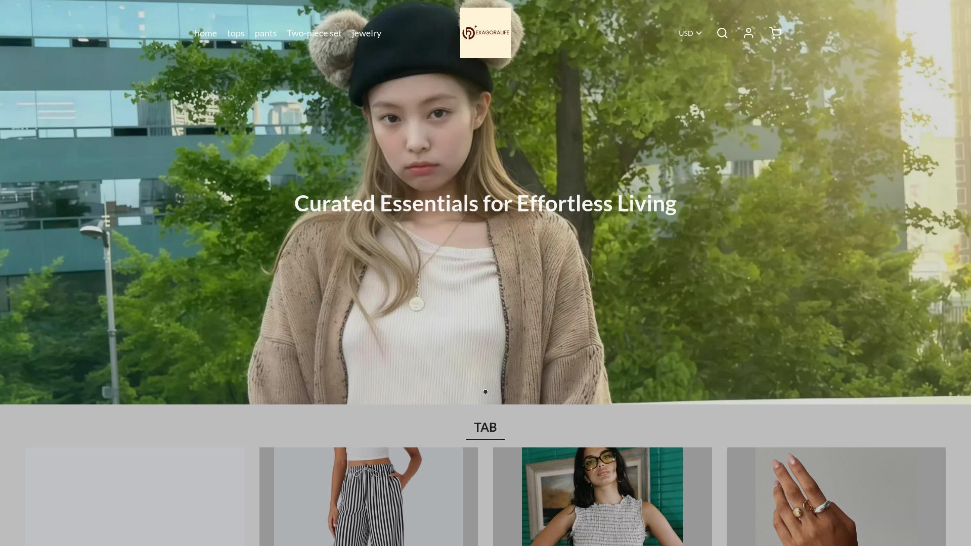 Screenshot exagoralife.com