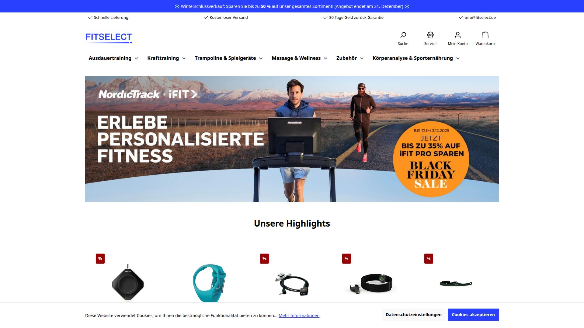 Screenshot fitselect.de
