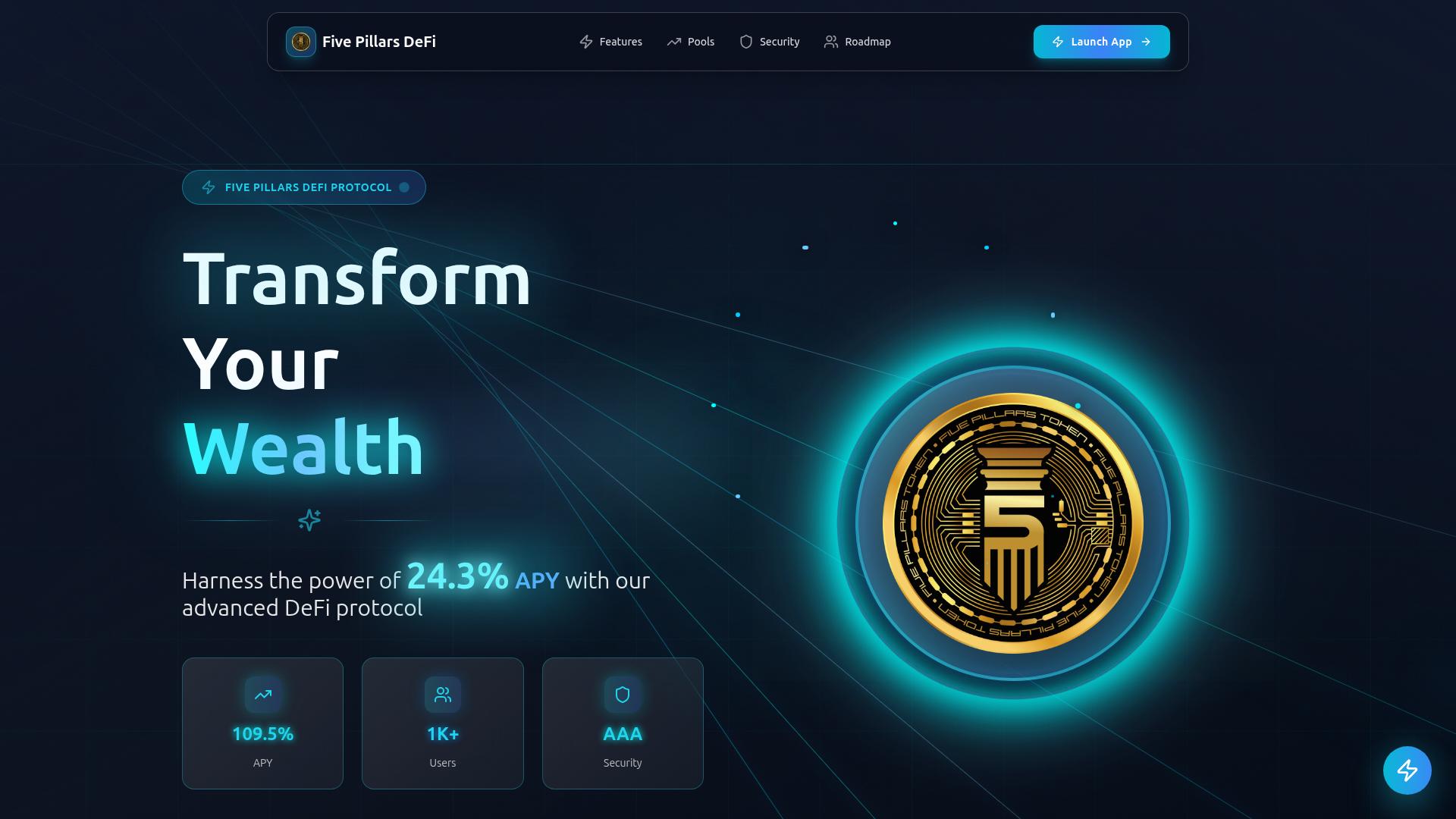 Screenshot fivepillarstoken.com