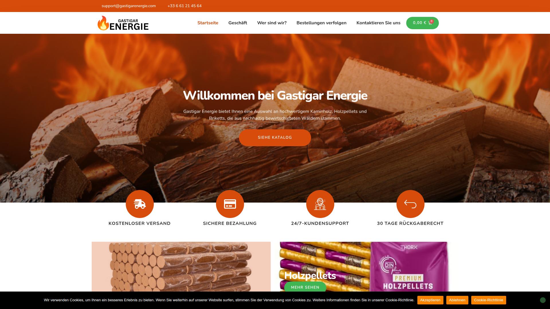 Screenshot gastigarenergie.com