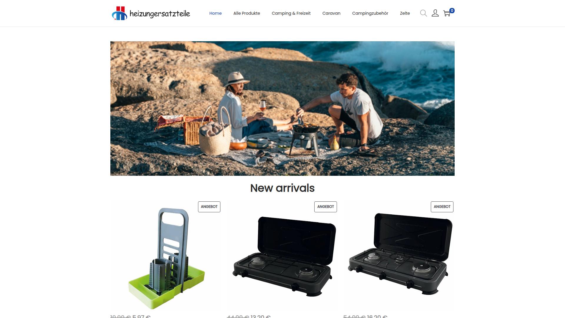 Screenshot heizungersatzteile.com