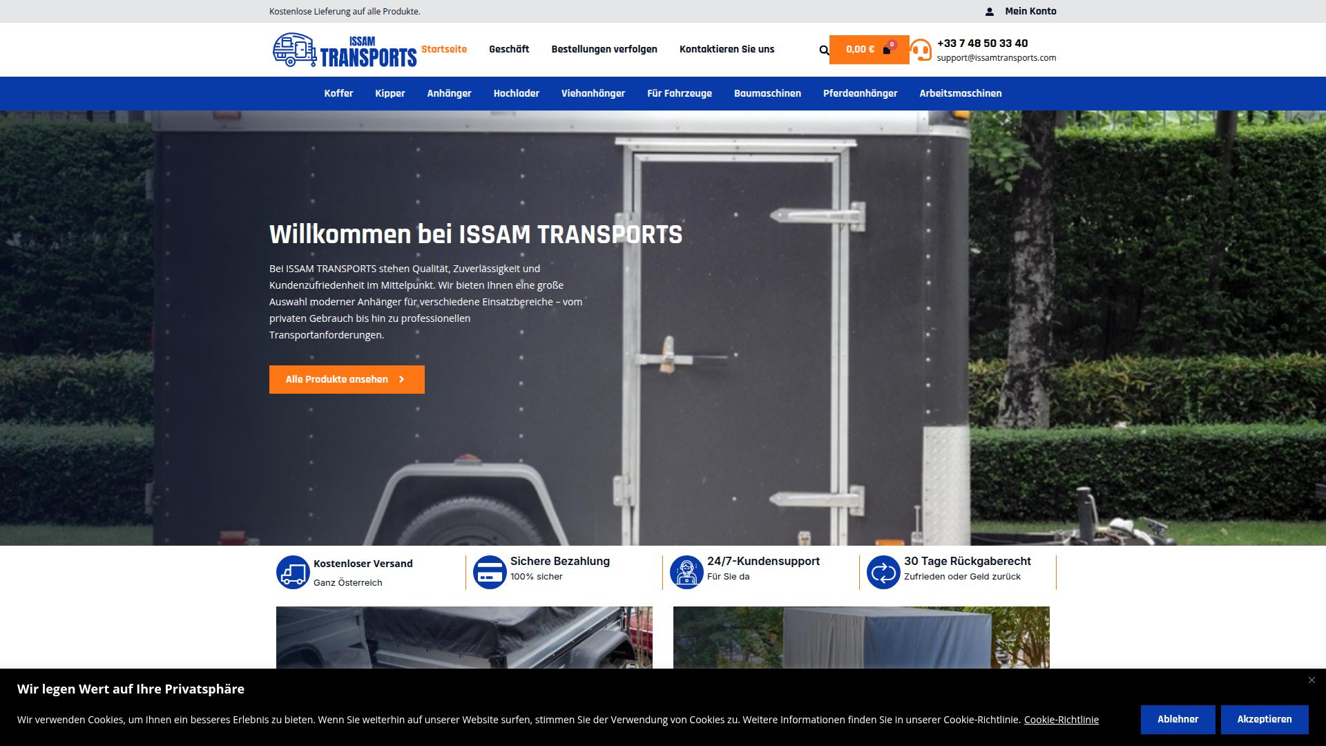 Screenshot issamtransports.com
