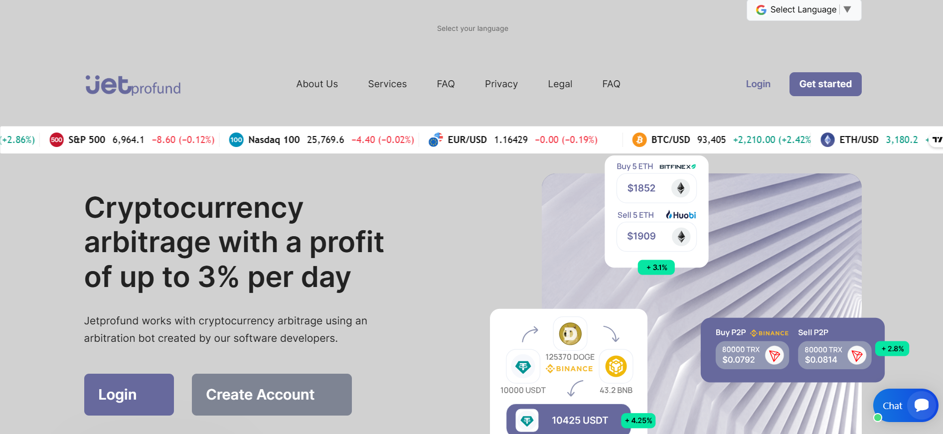 Screenshot jetprofund.net