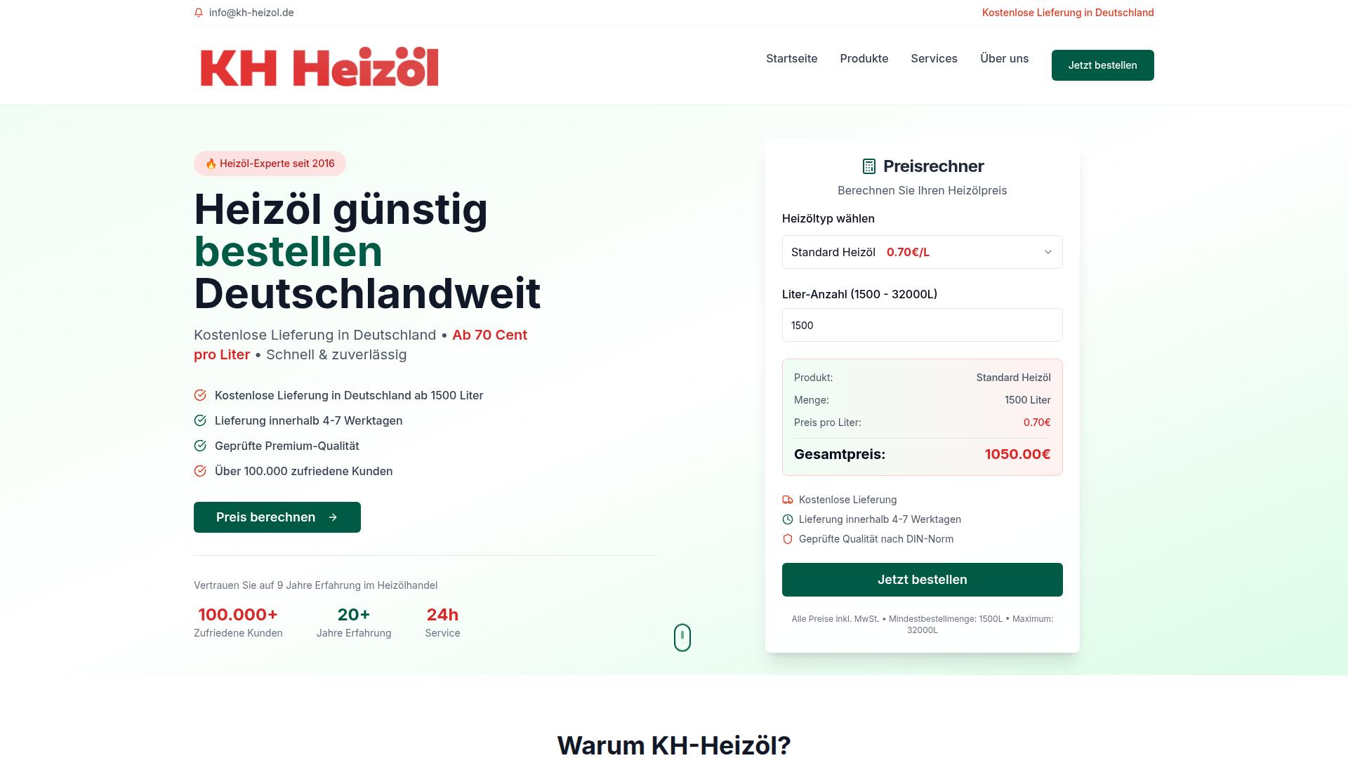 Screenshot kh-heizol.de
