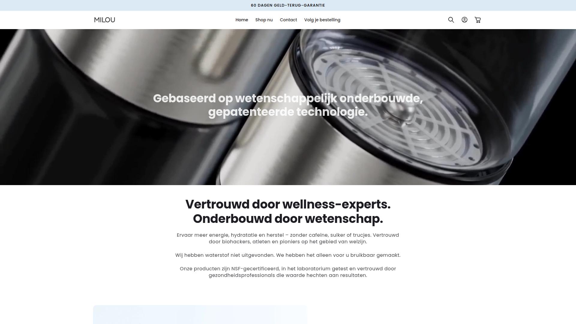Screenshot milouamsterdam.nl