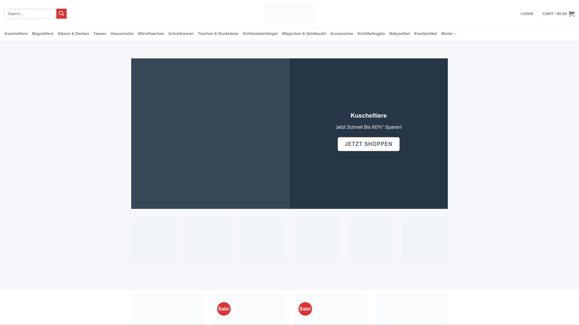 Screenshot nicikuscheltiere.com