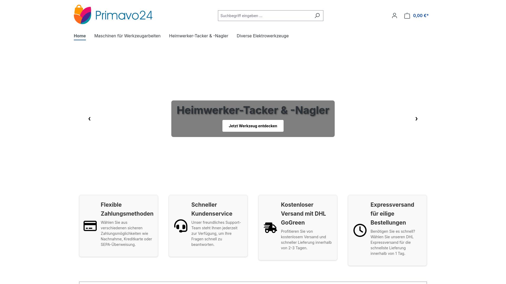Screenshot primavo24.de