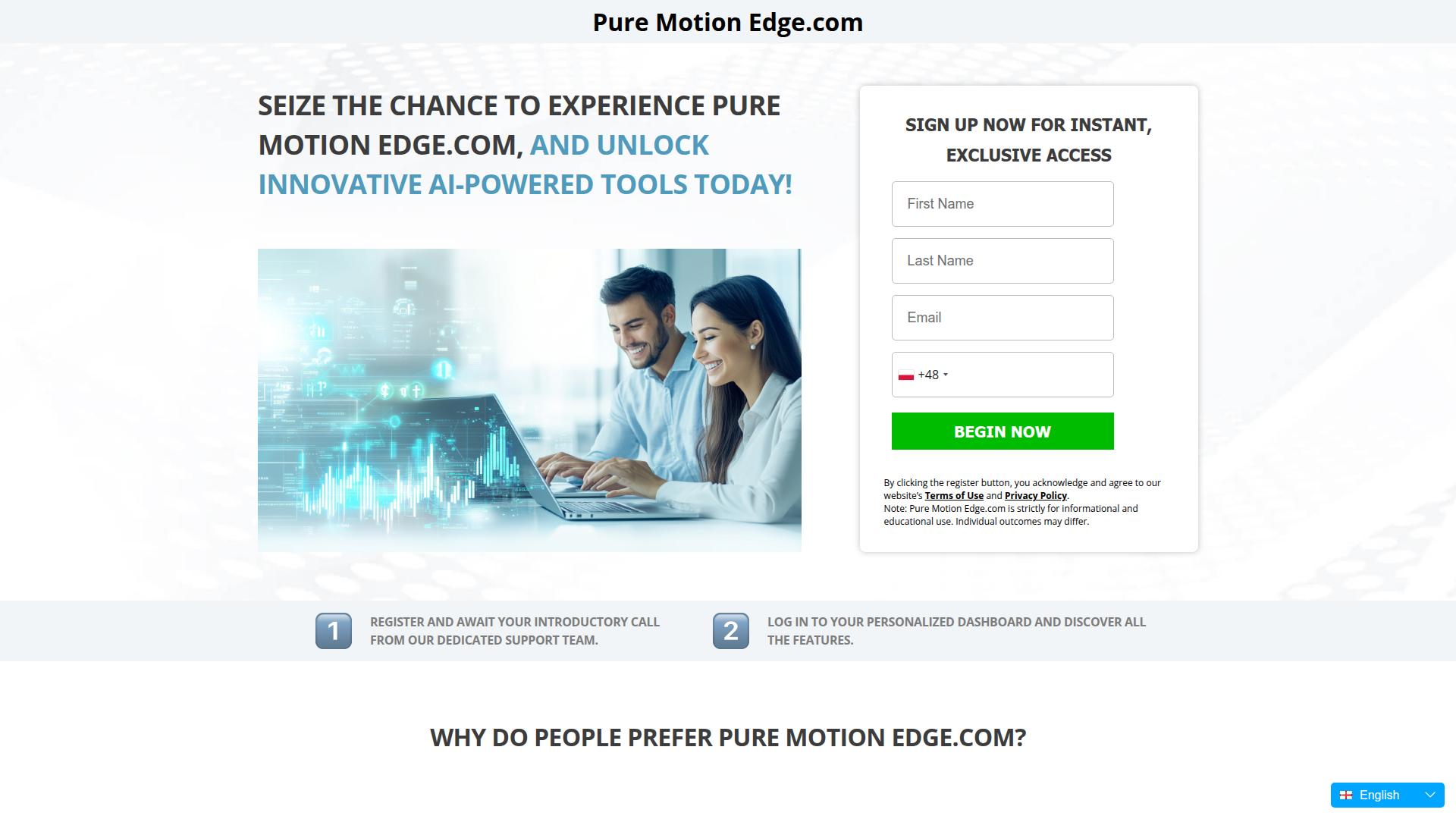 Screenshot puremotionedge.com