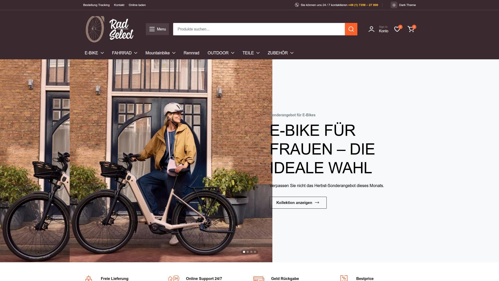 Screenshot radselect.de