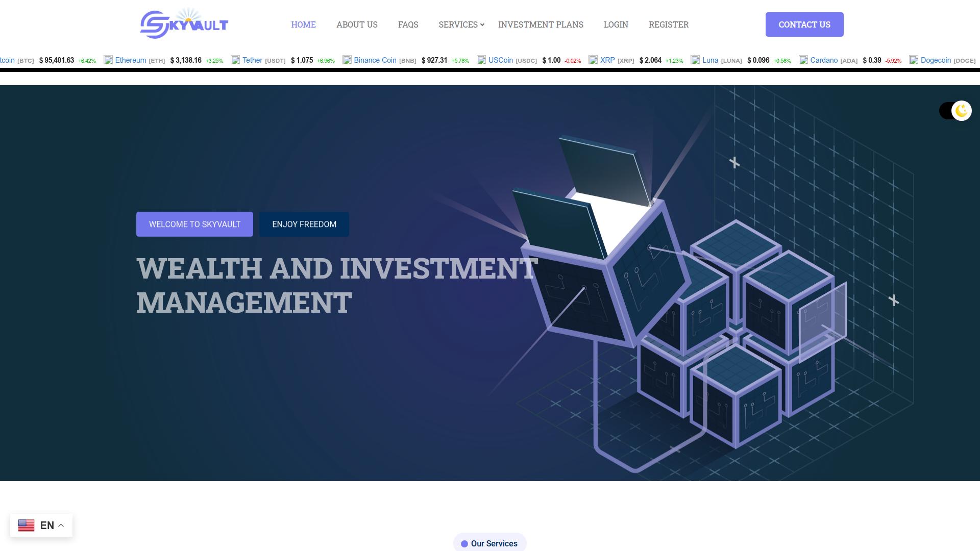 Screenshot skyvault.ltd