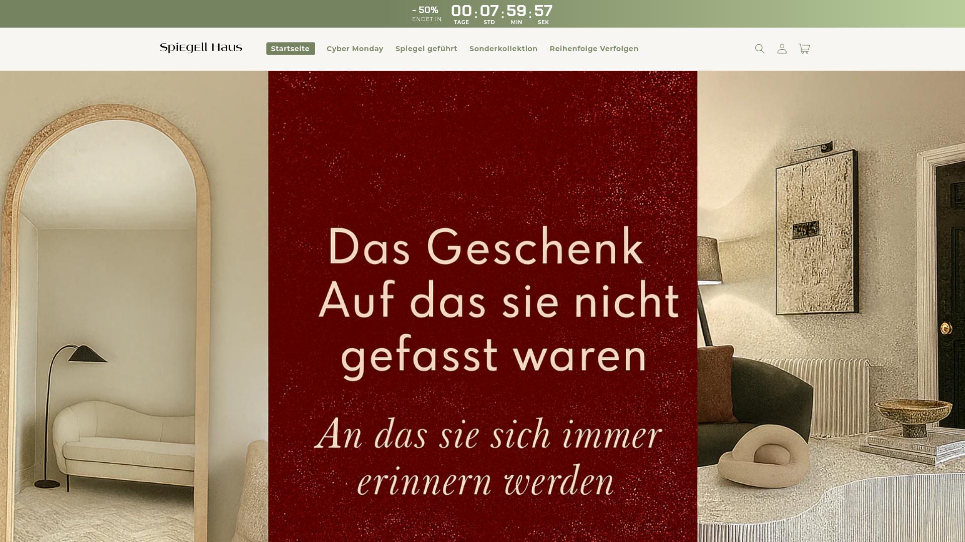 Screenshot spiegellhaus.de
