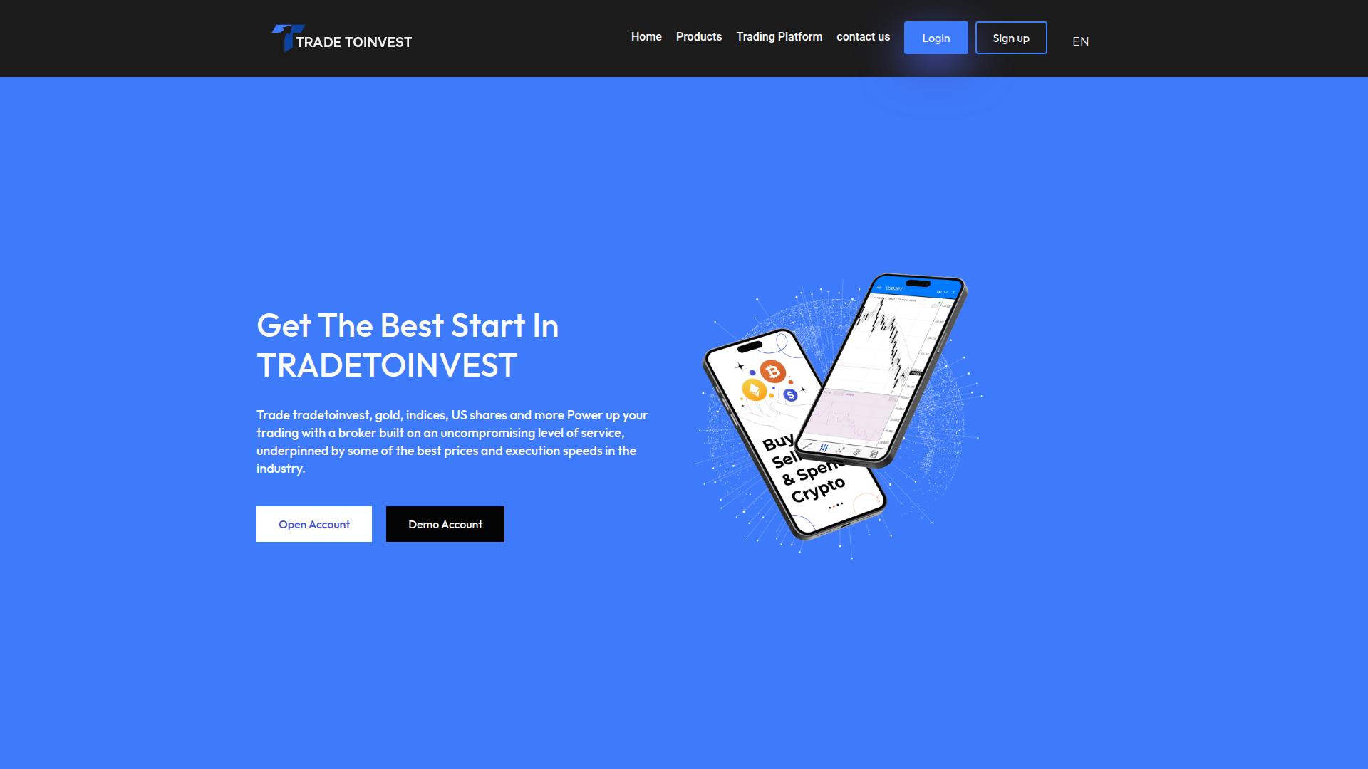 Screenshot tradetoinvest.com