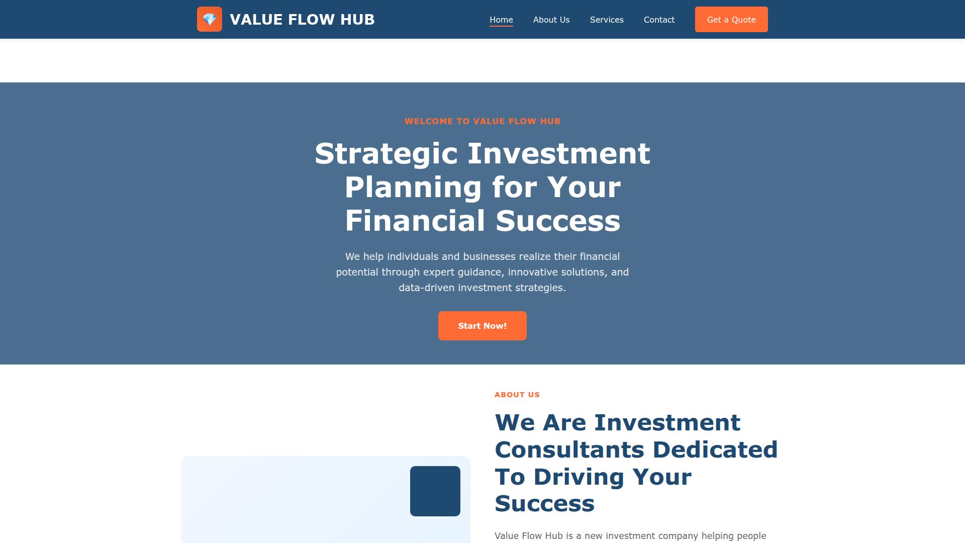 Screenshot valueflowhub.com