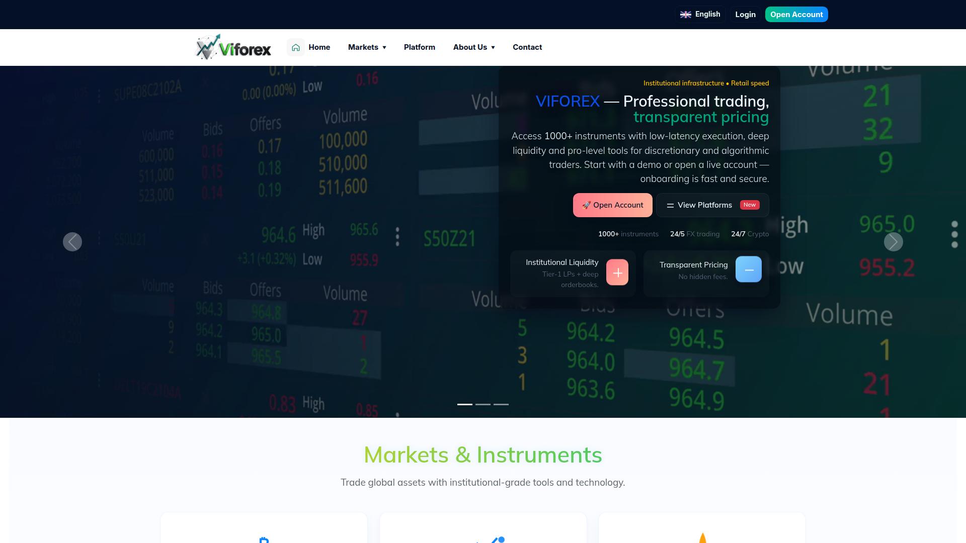 Screenshot viforex.com