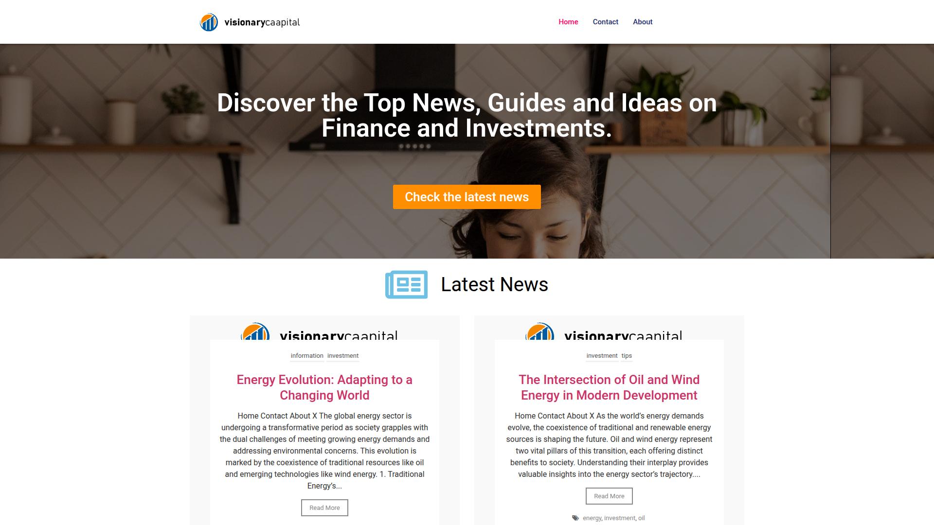 Screenshot visionarycaapital.com