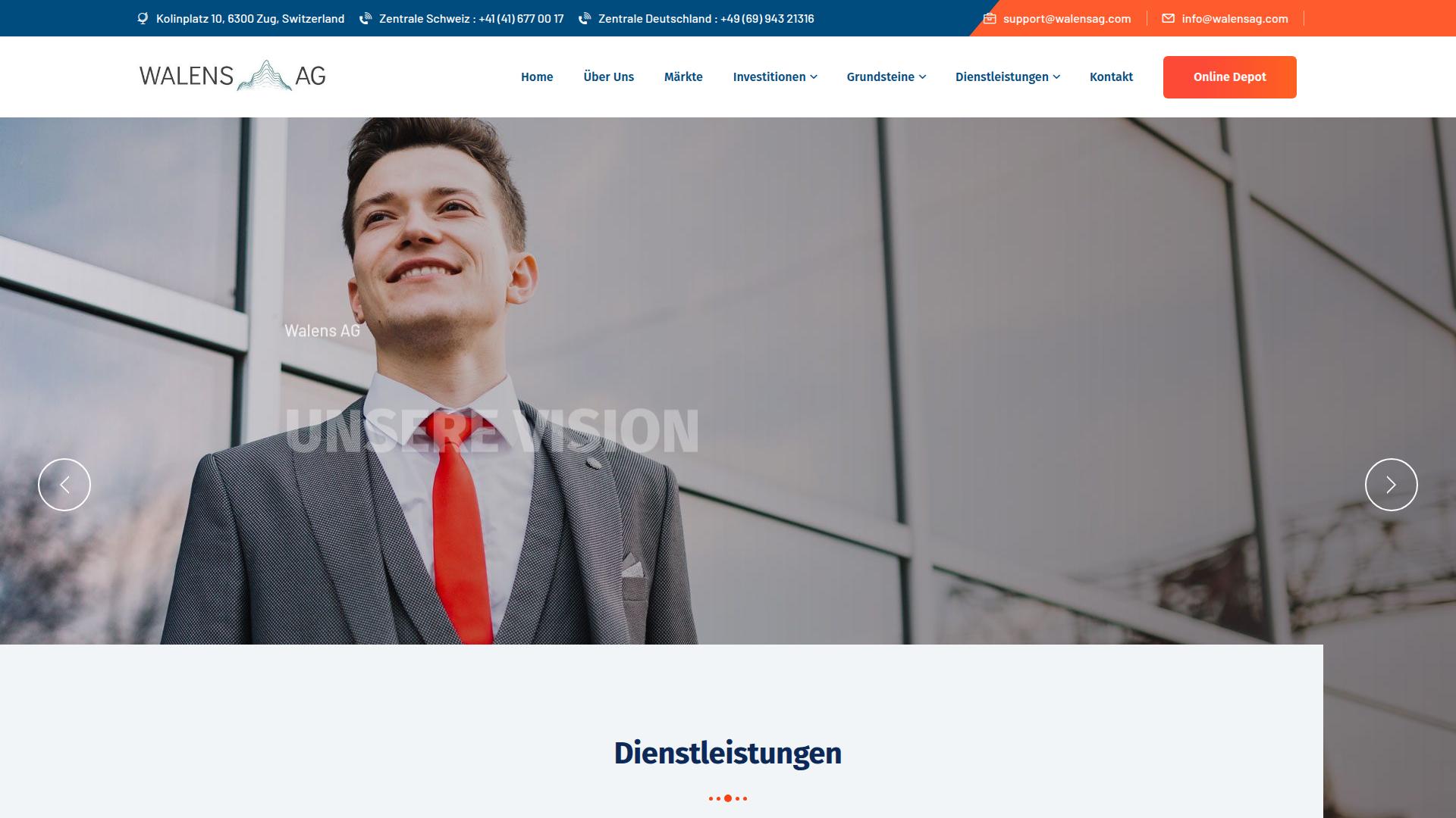 Screenshot walensag.com