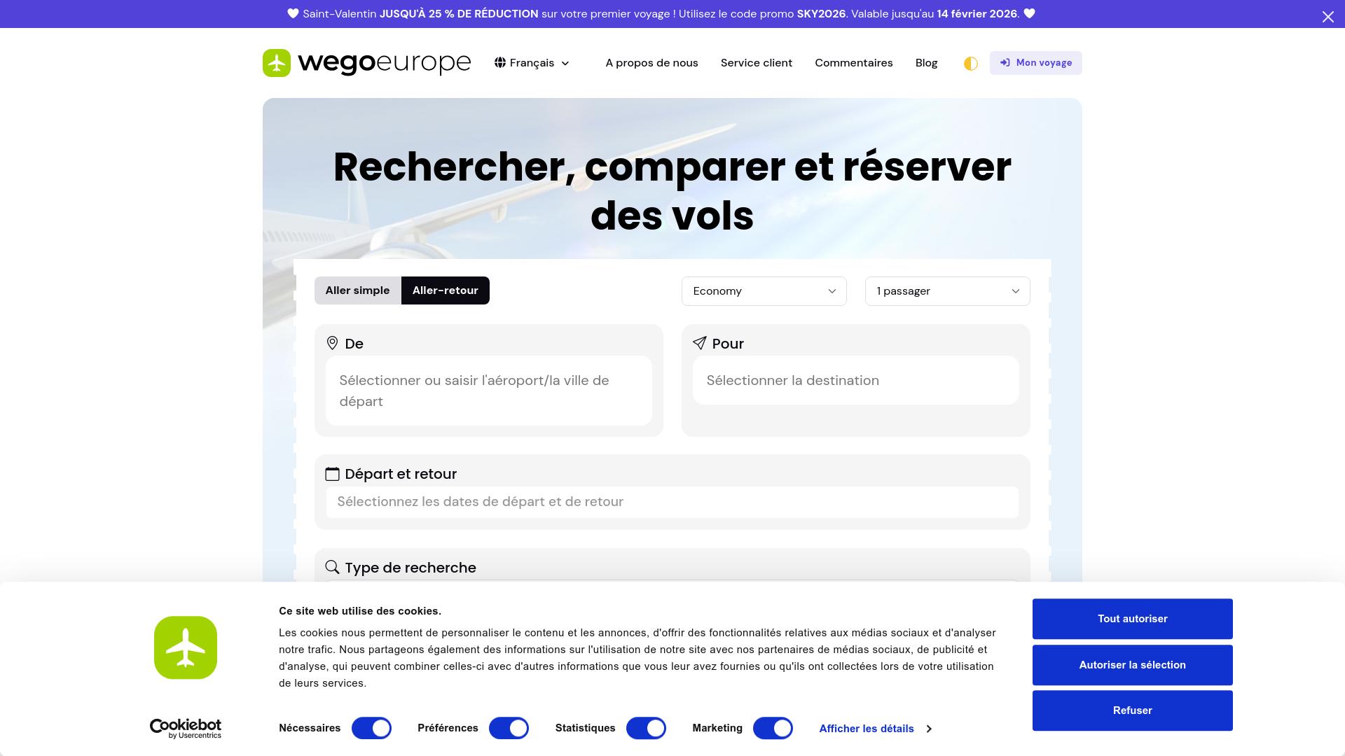 Screenshot wegoeurope.com