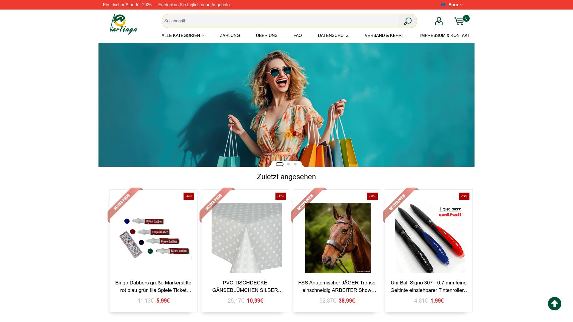 Screenshot cartsaga.com