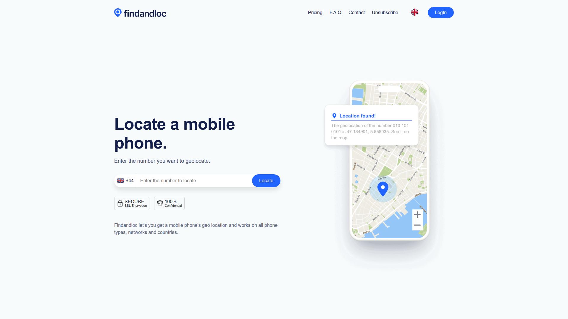 Screenshot findandloc.com