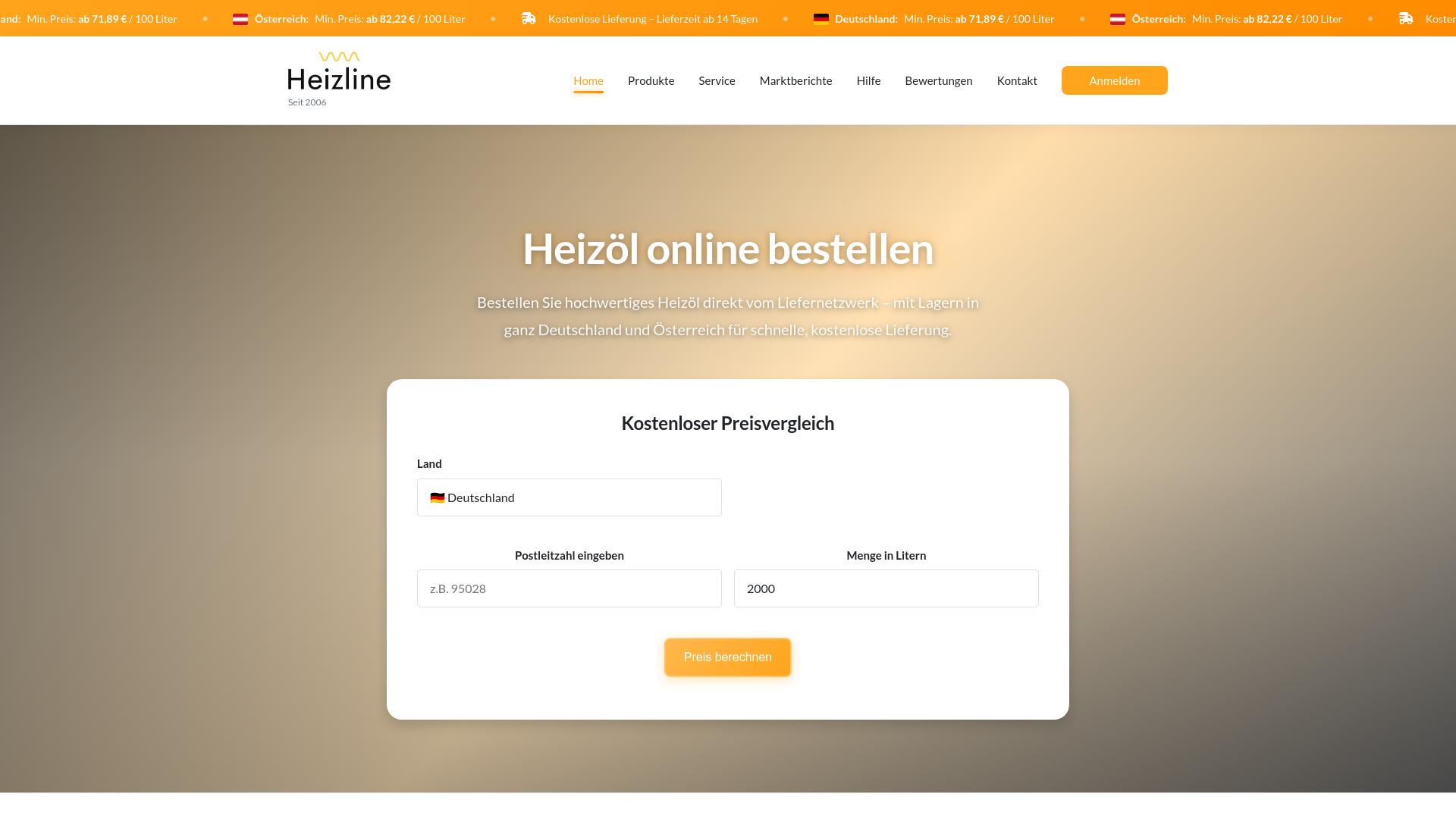 Screenshot heizline.at