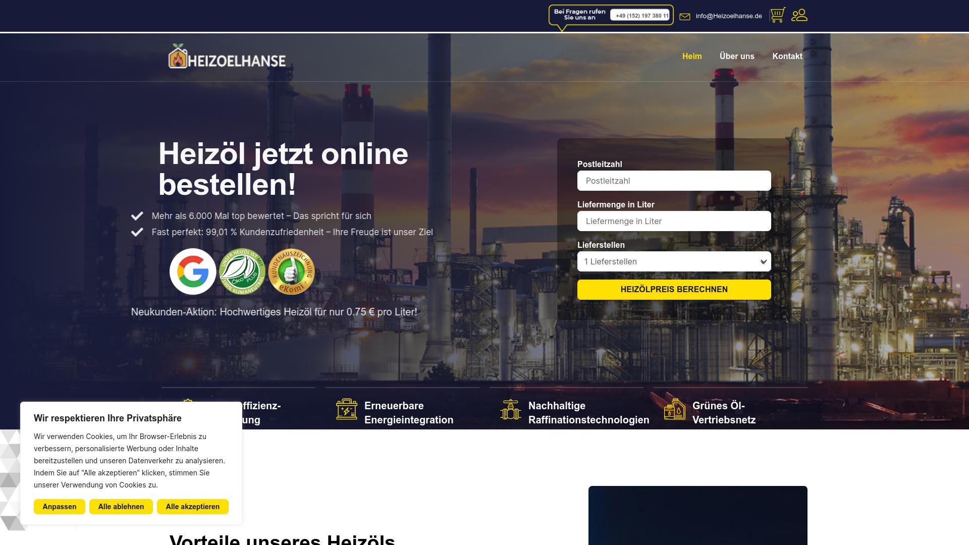 Screenshot heizoelhanse.com