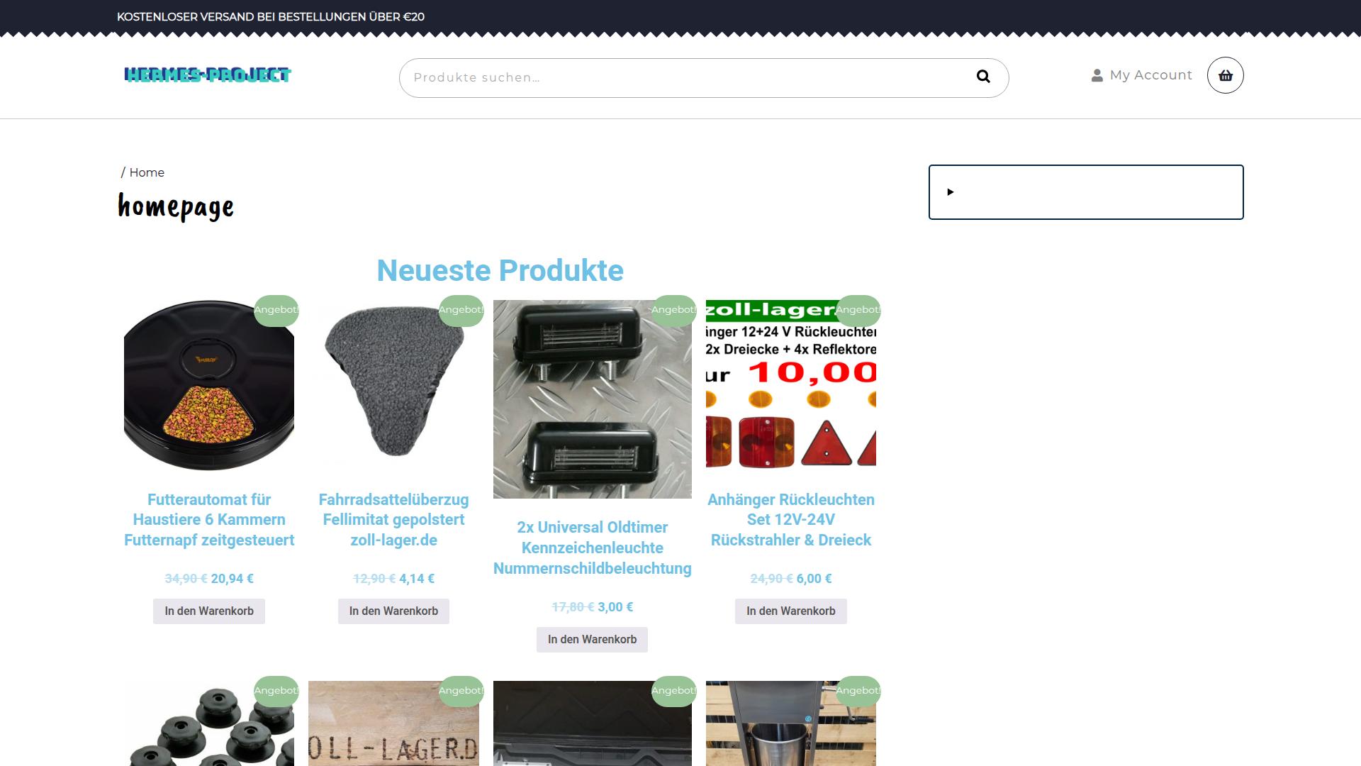 Screenshot hermes-project.net